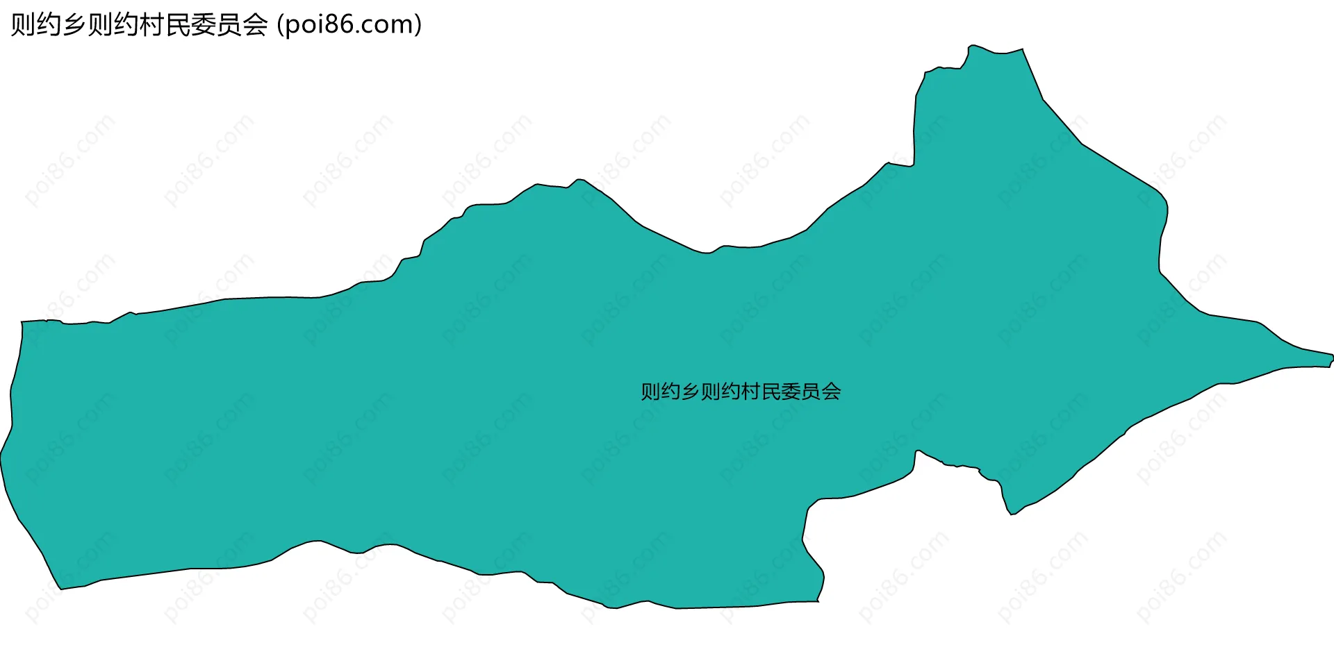 则约乡则约村民委员会边界地图