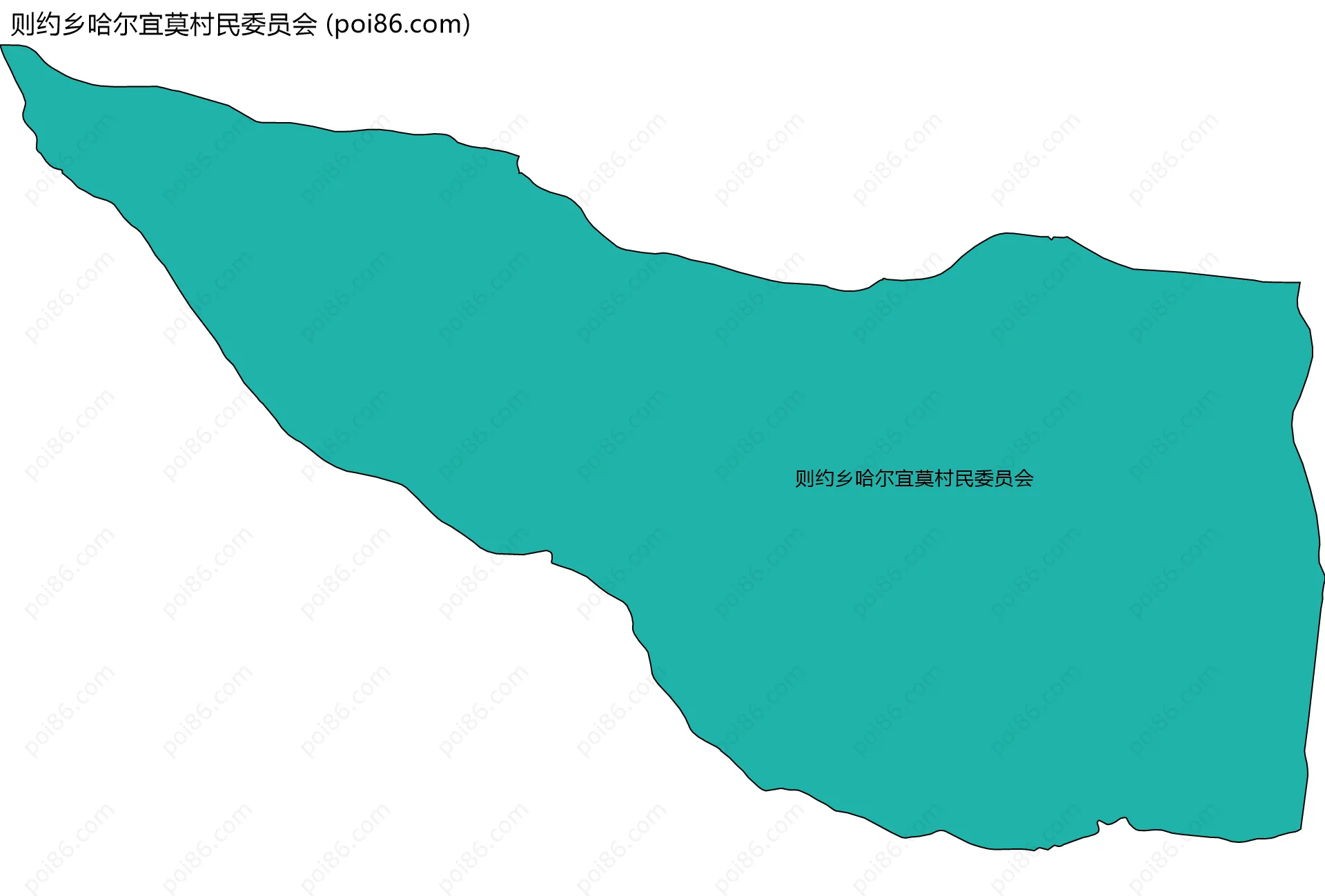 则约乡哈尔宜莫村民委员会边界地图