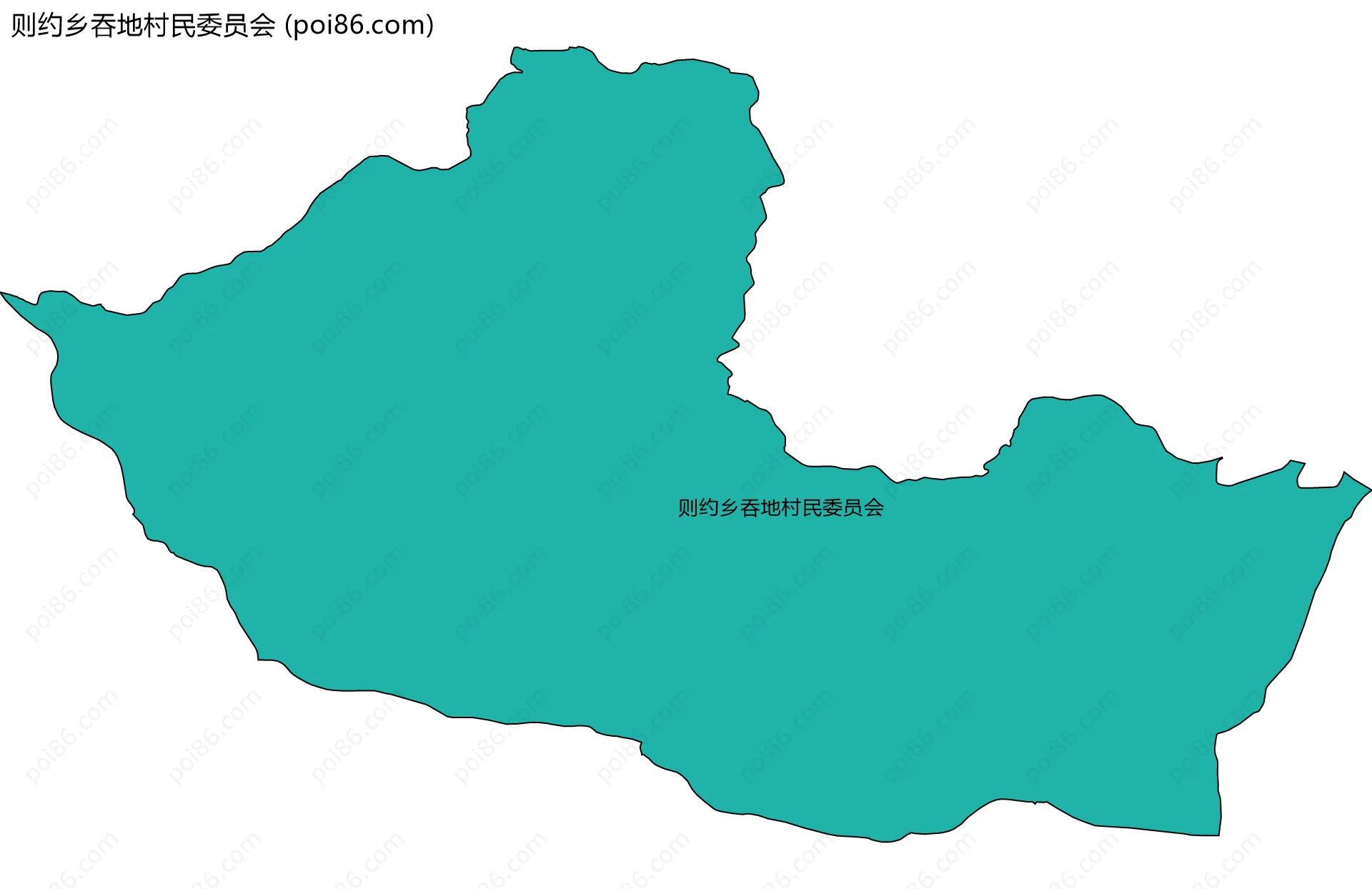 则约乡吞地村民委员会边界地图