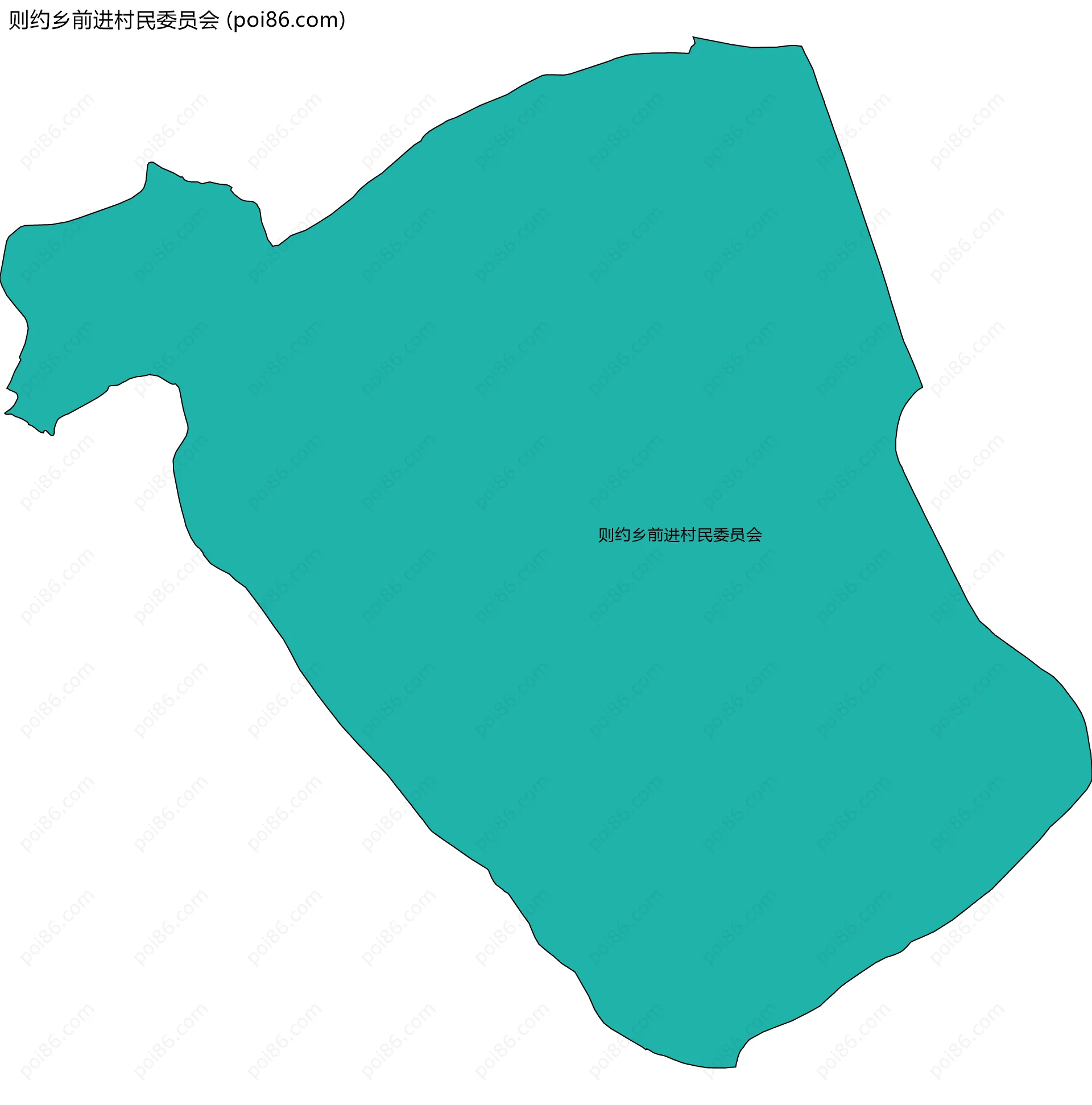 则约乡前进村民委员会边界地图