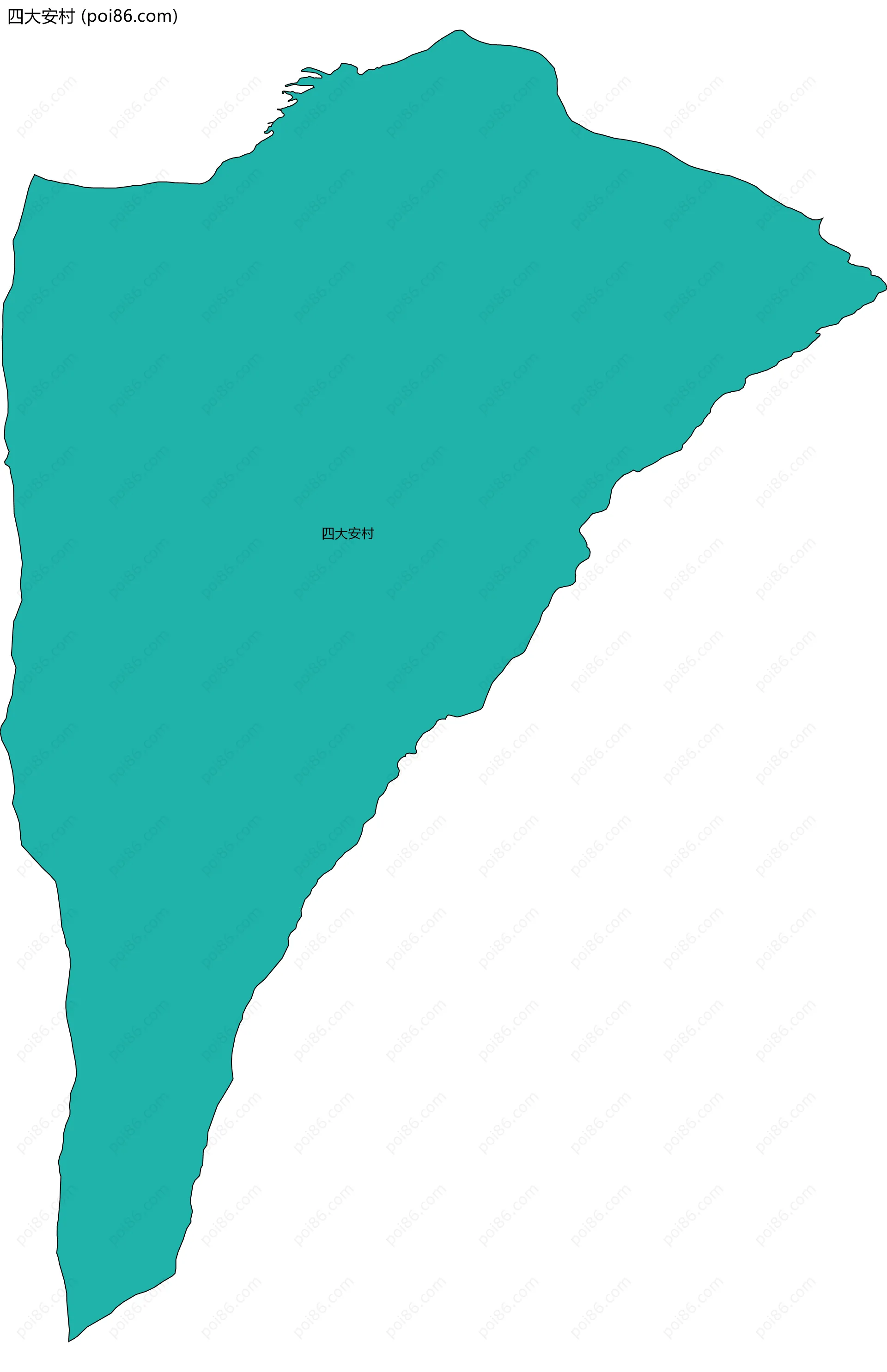 四大安村边界地图