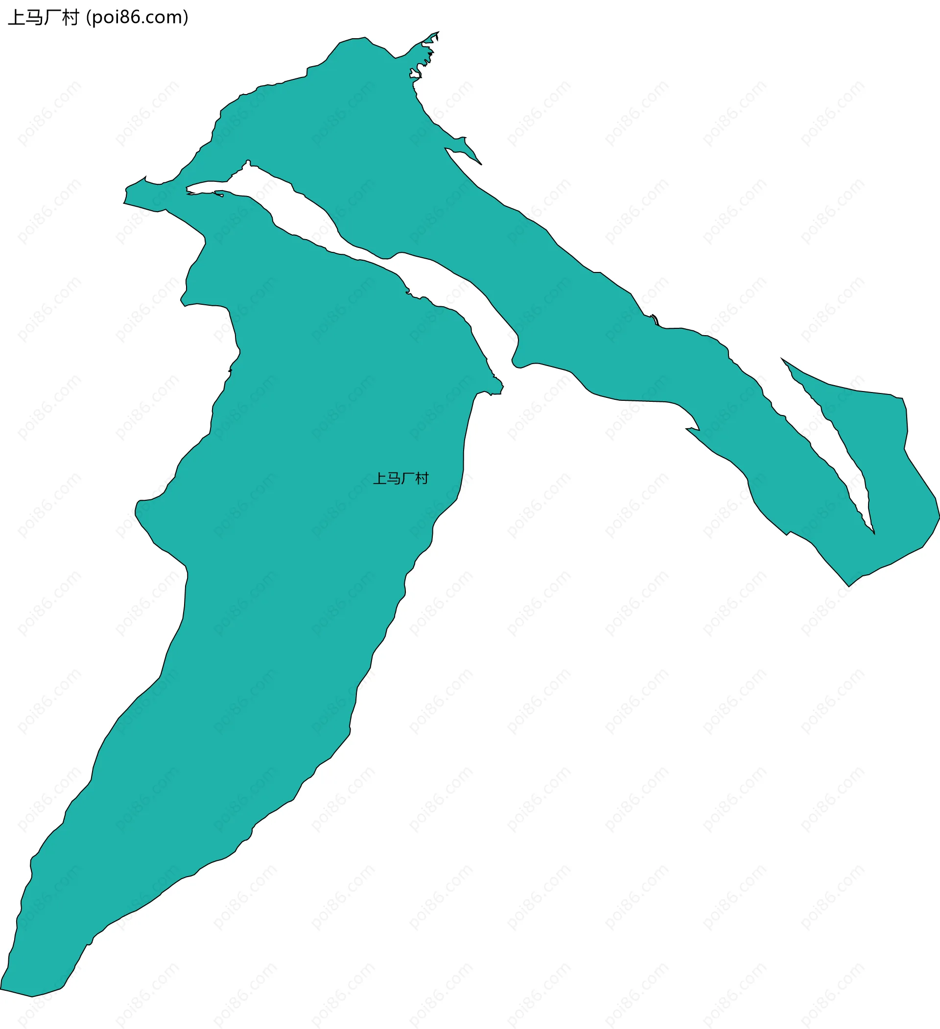 上马厂村边界地图