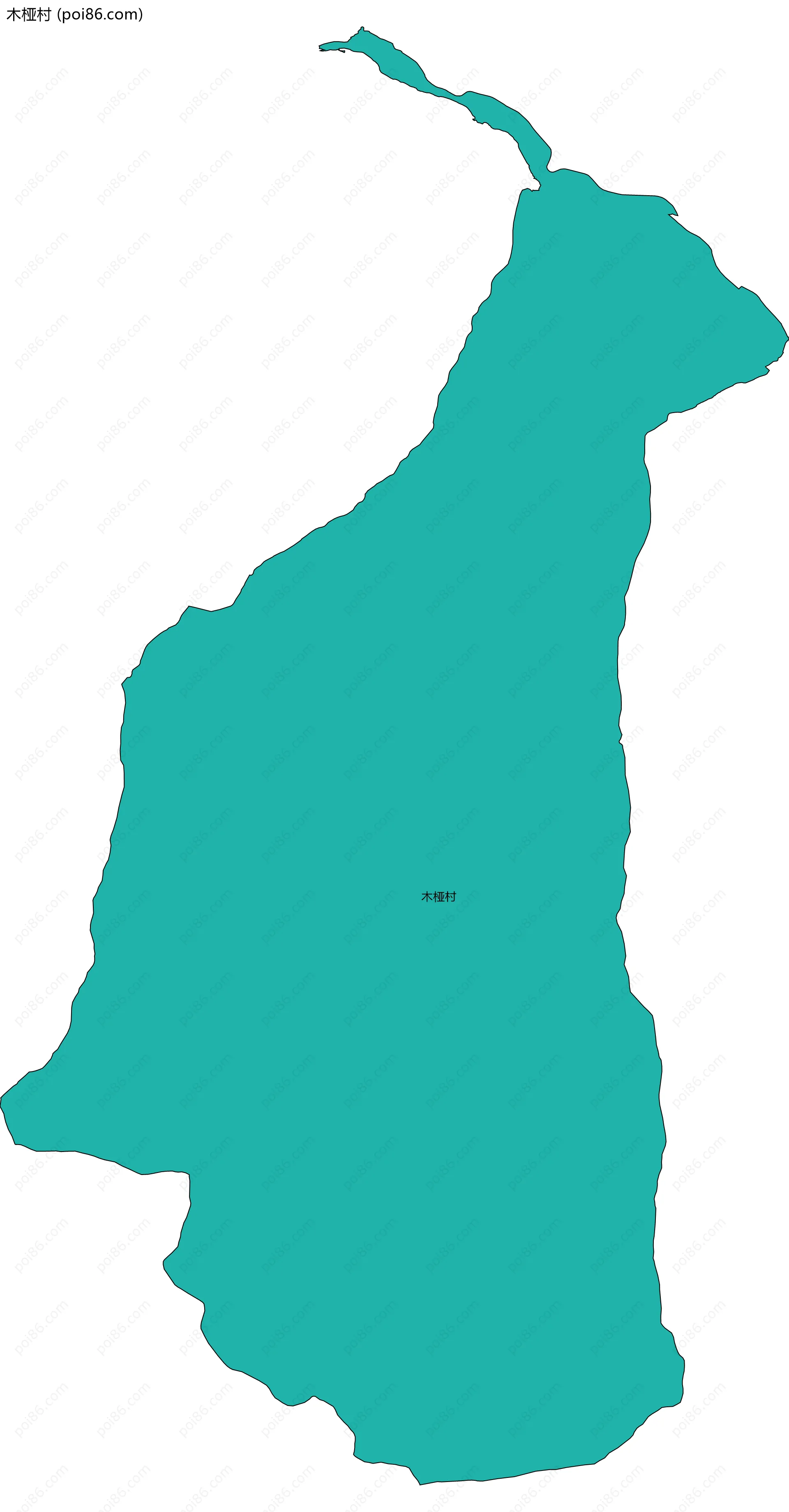 木桠村边界地图