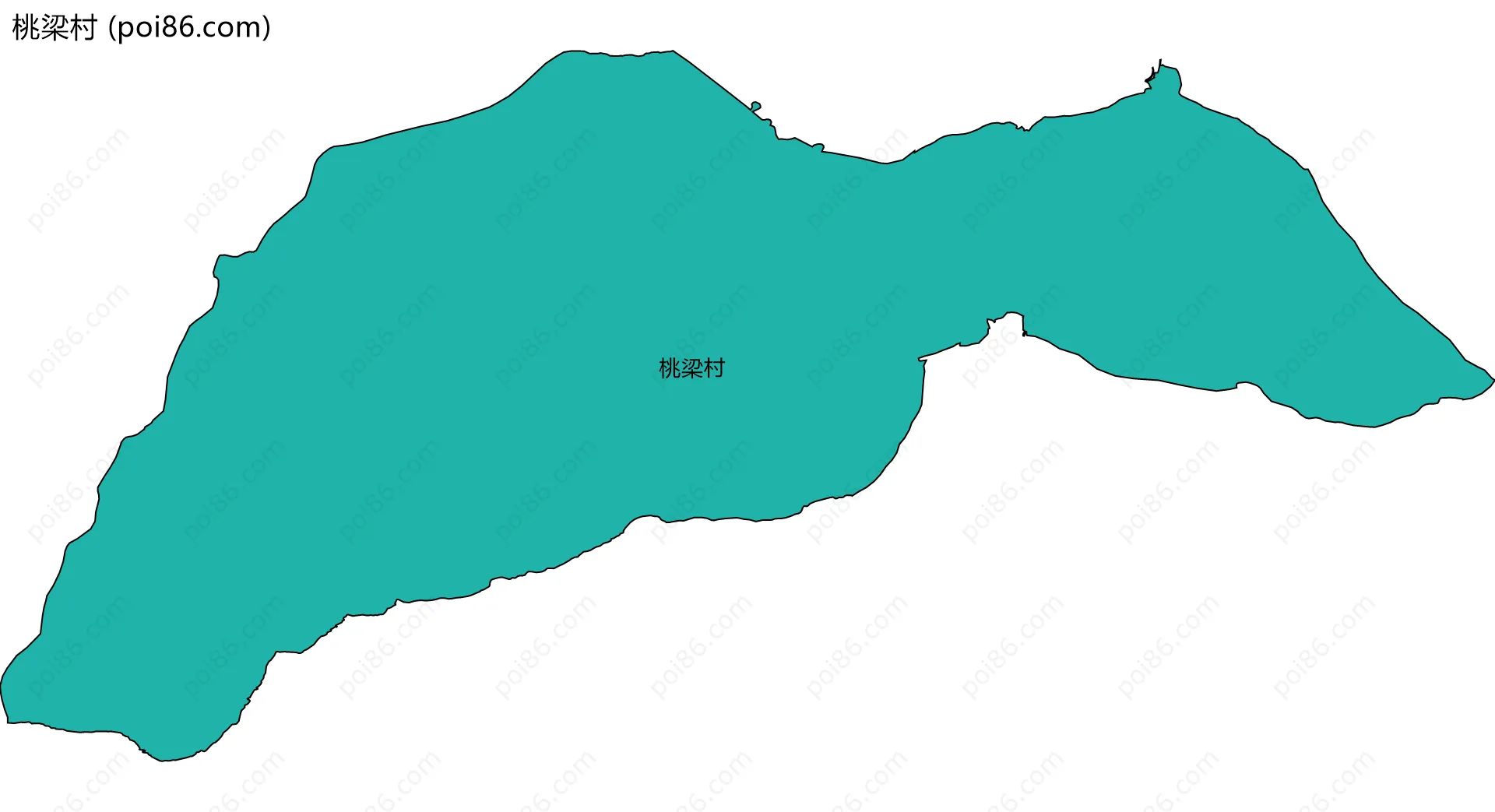 桃梁村边界地图