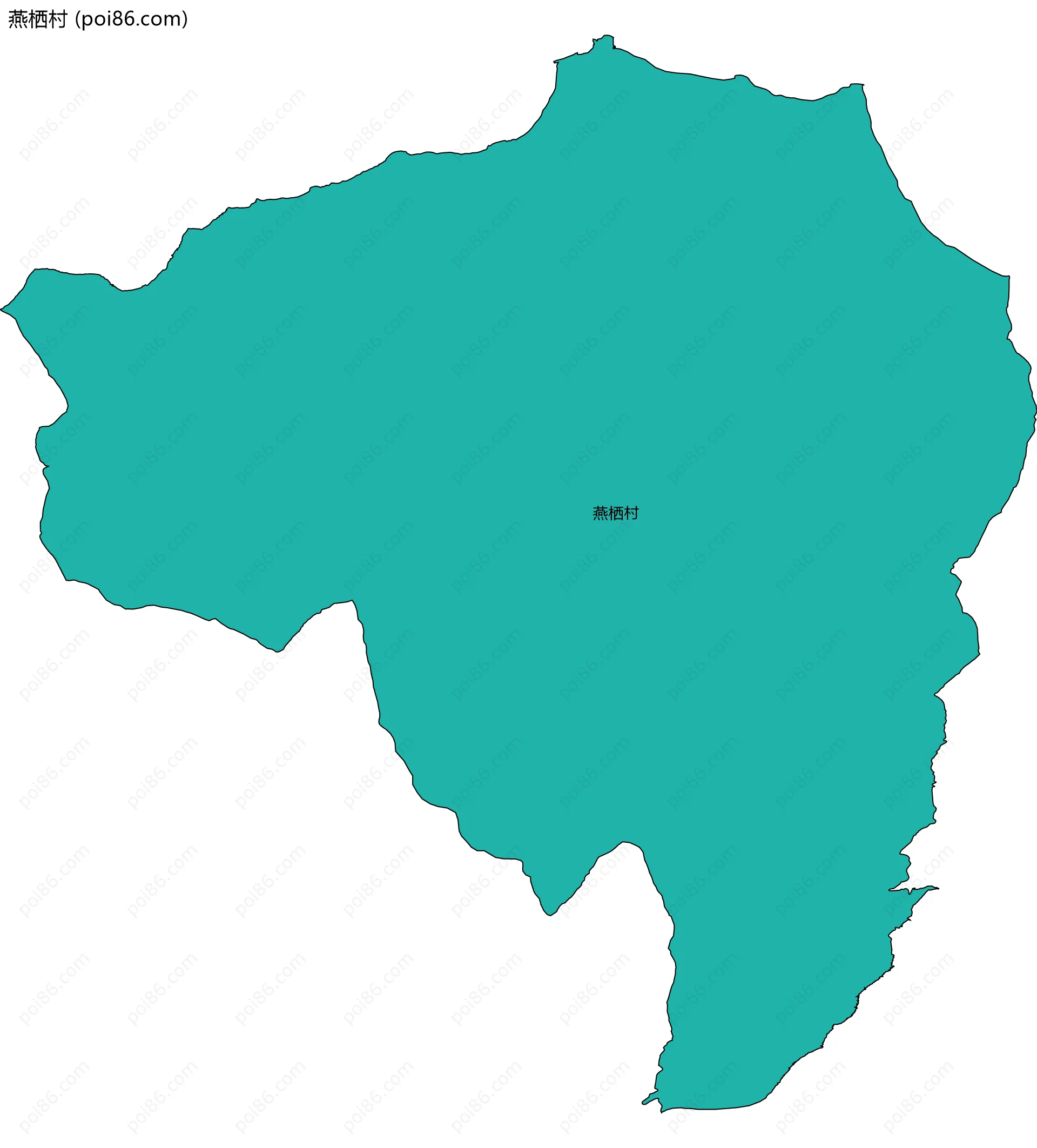 燕栖村边界地图