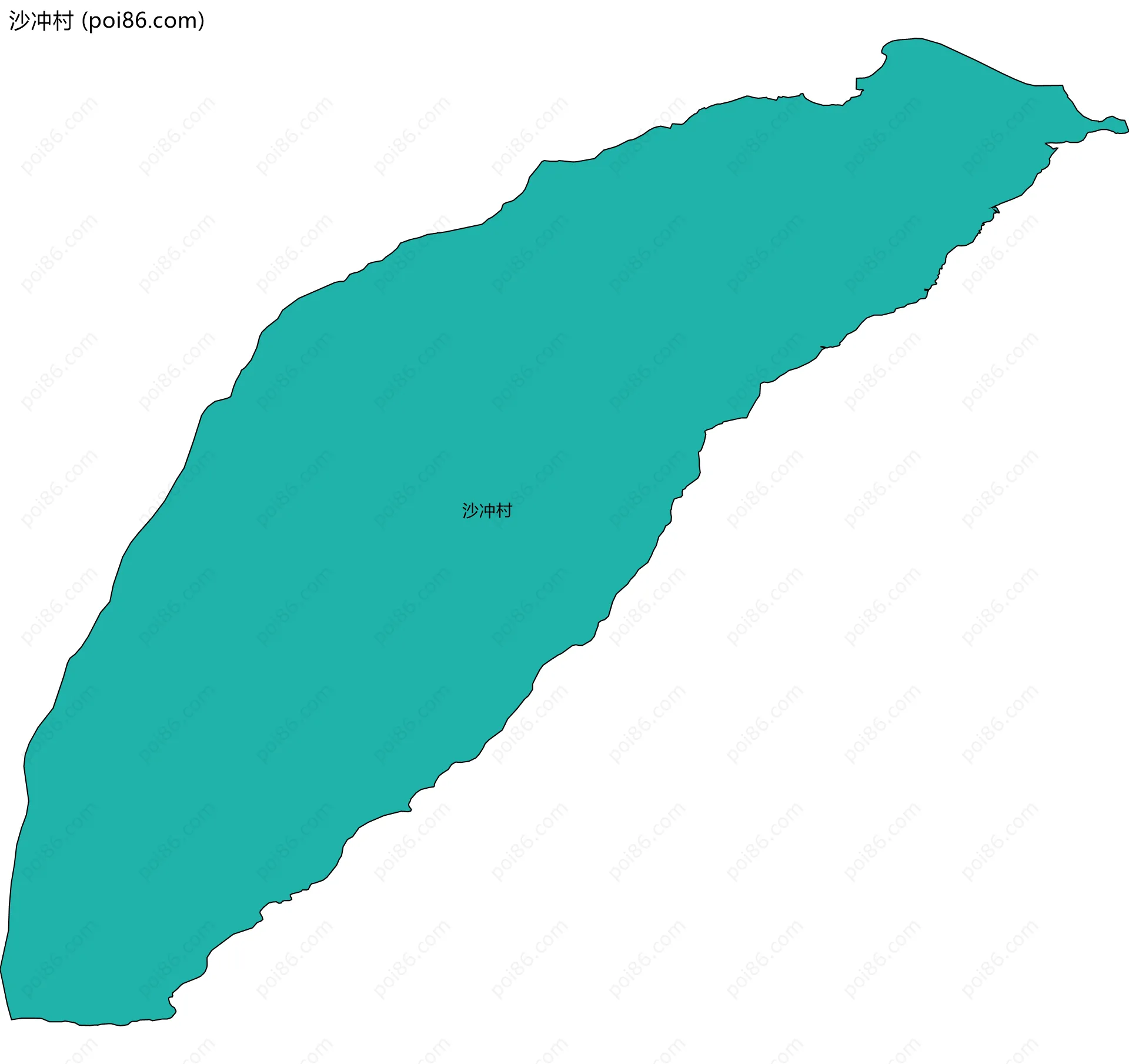 沙冲村边界地图