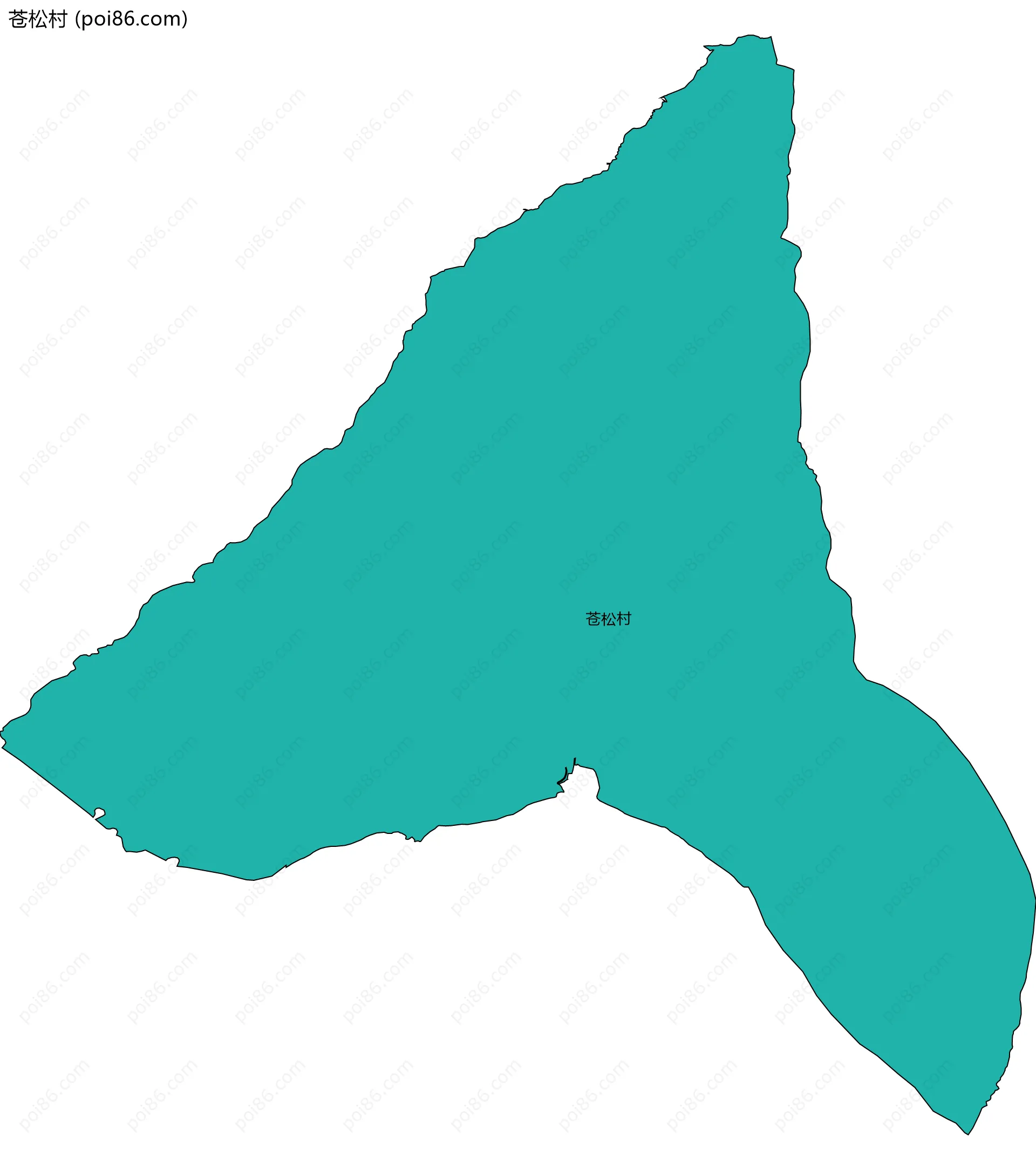 苍松村边界地图