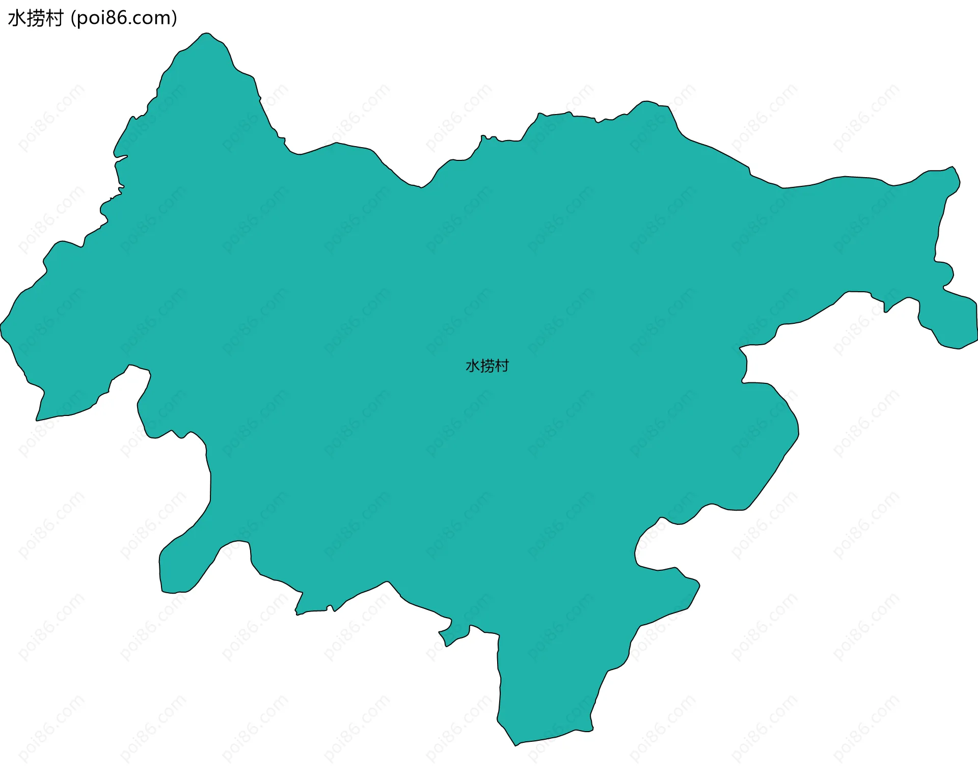 水捞村边界地图