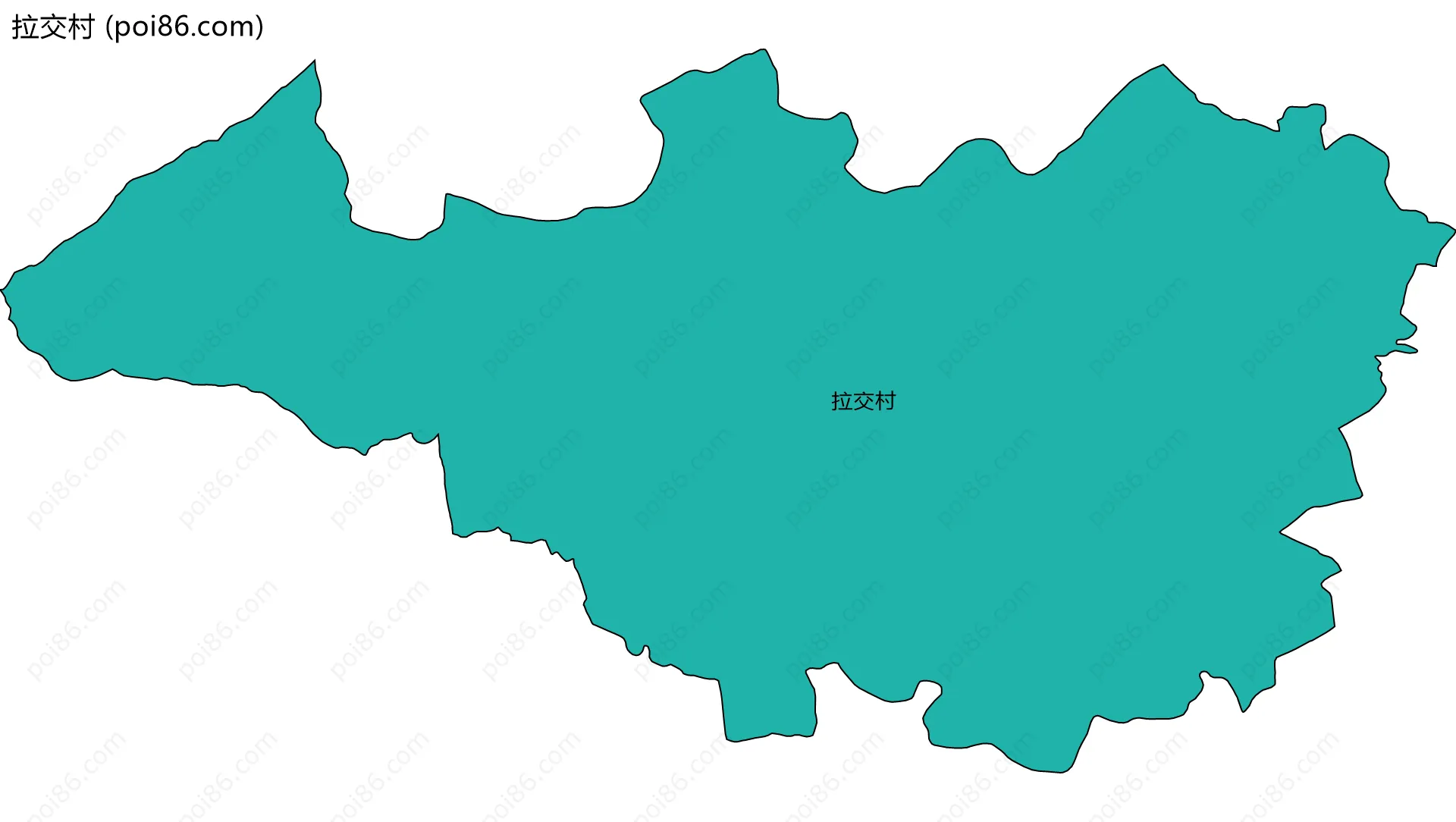 拉交村边界地图