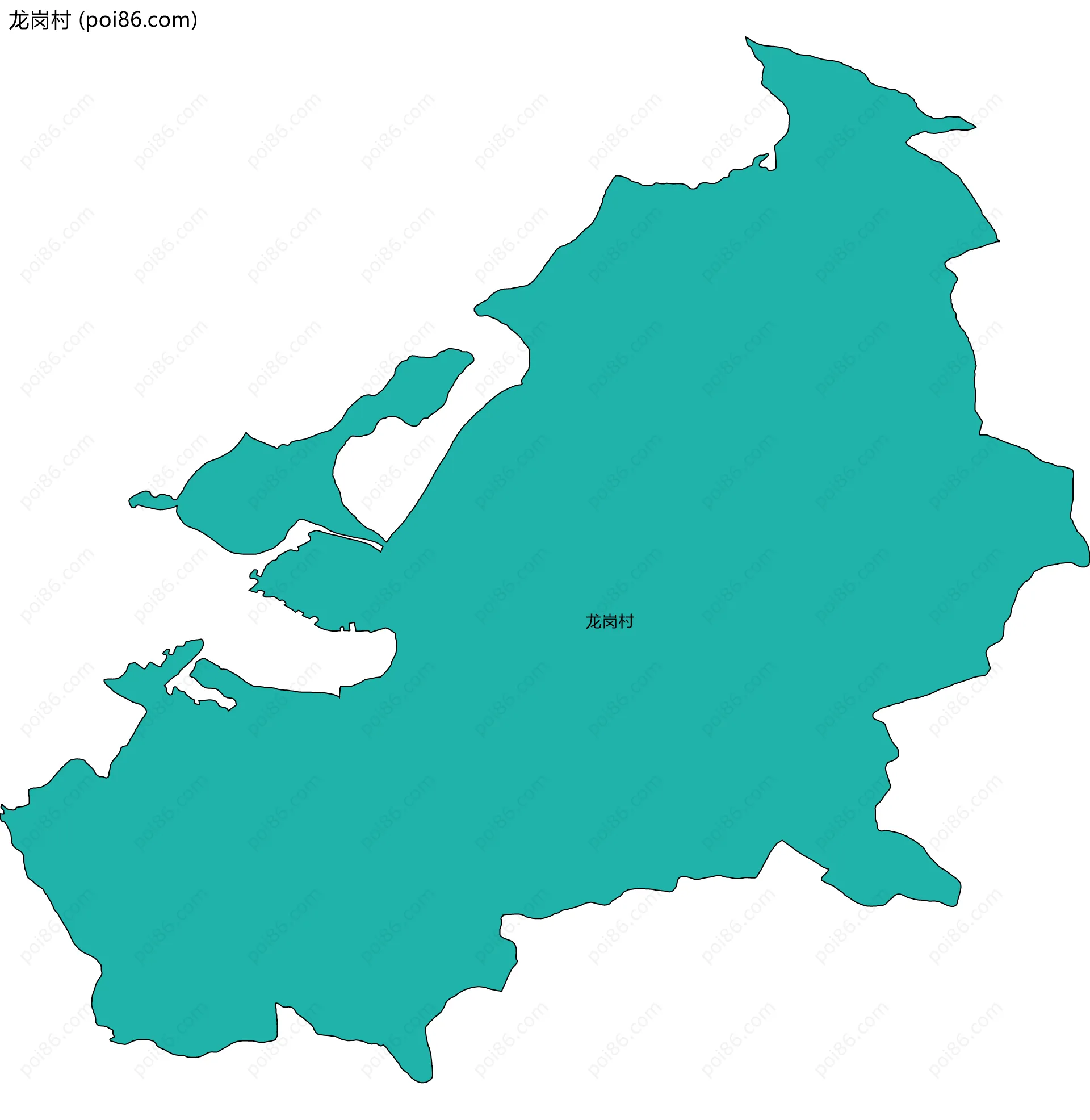 龙岗村边界地图