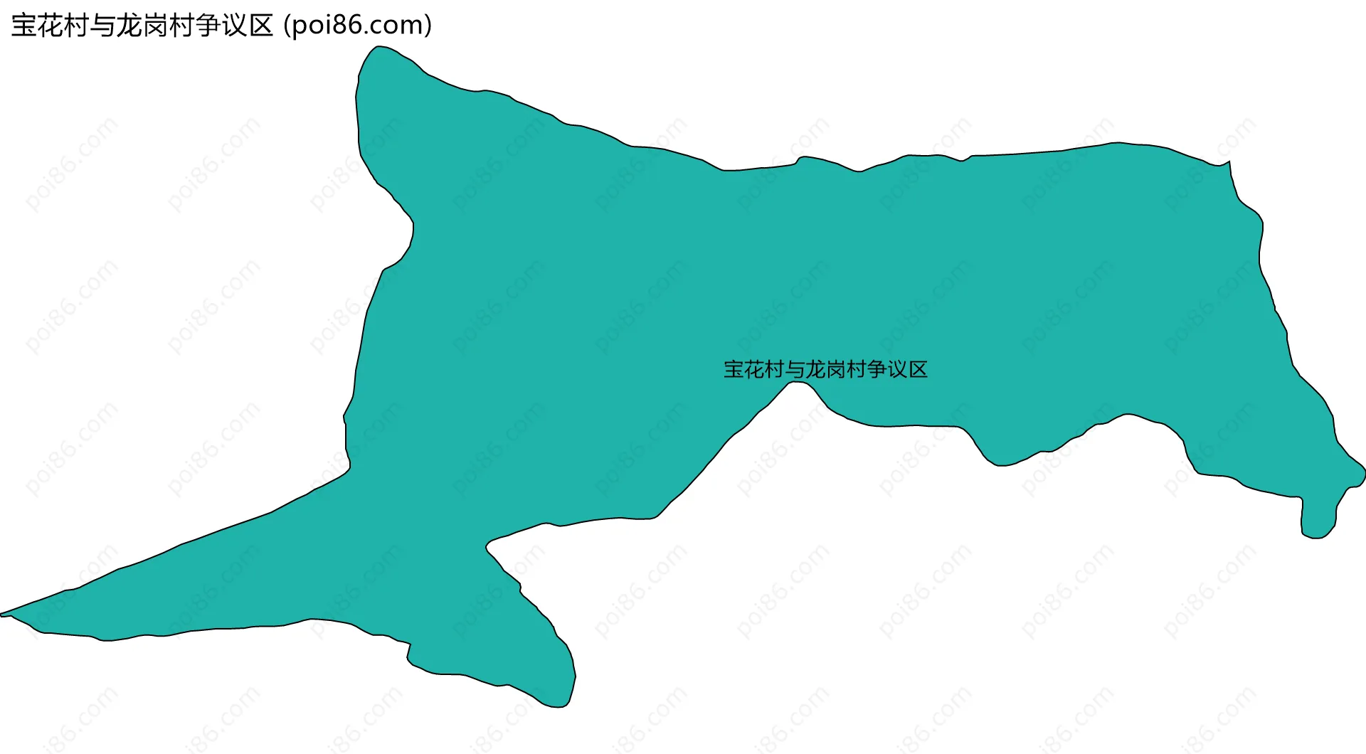 宝花村与龙岗村争议区边界地图