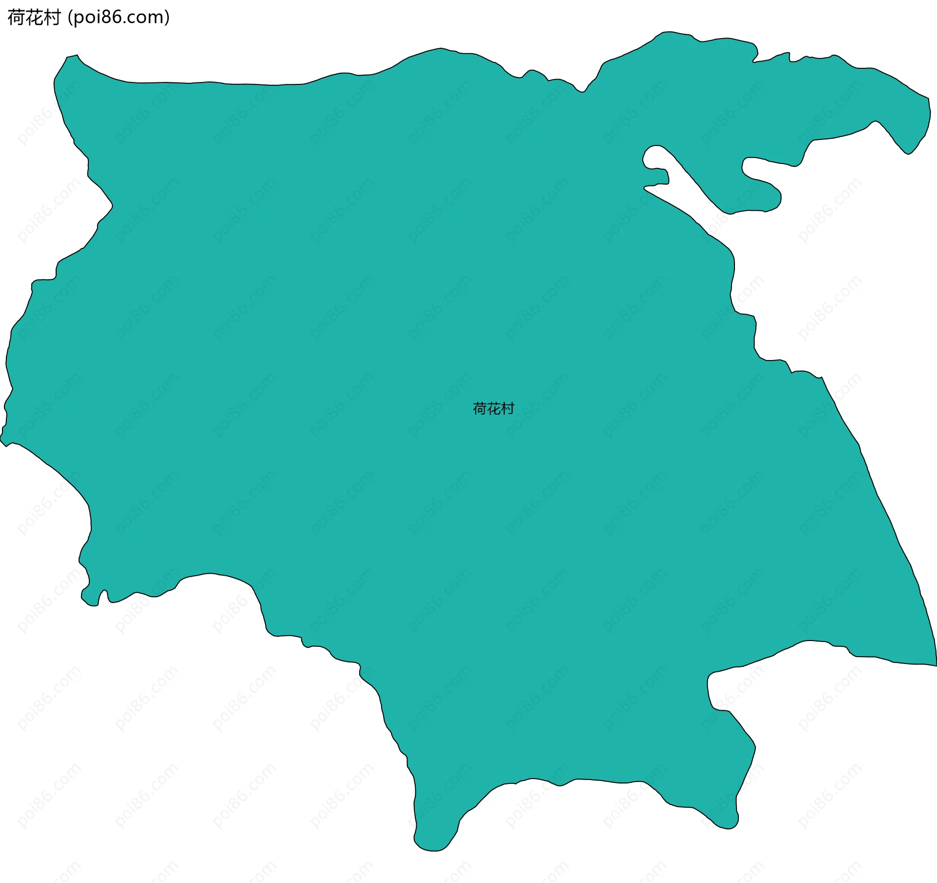 荷花村边界地图