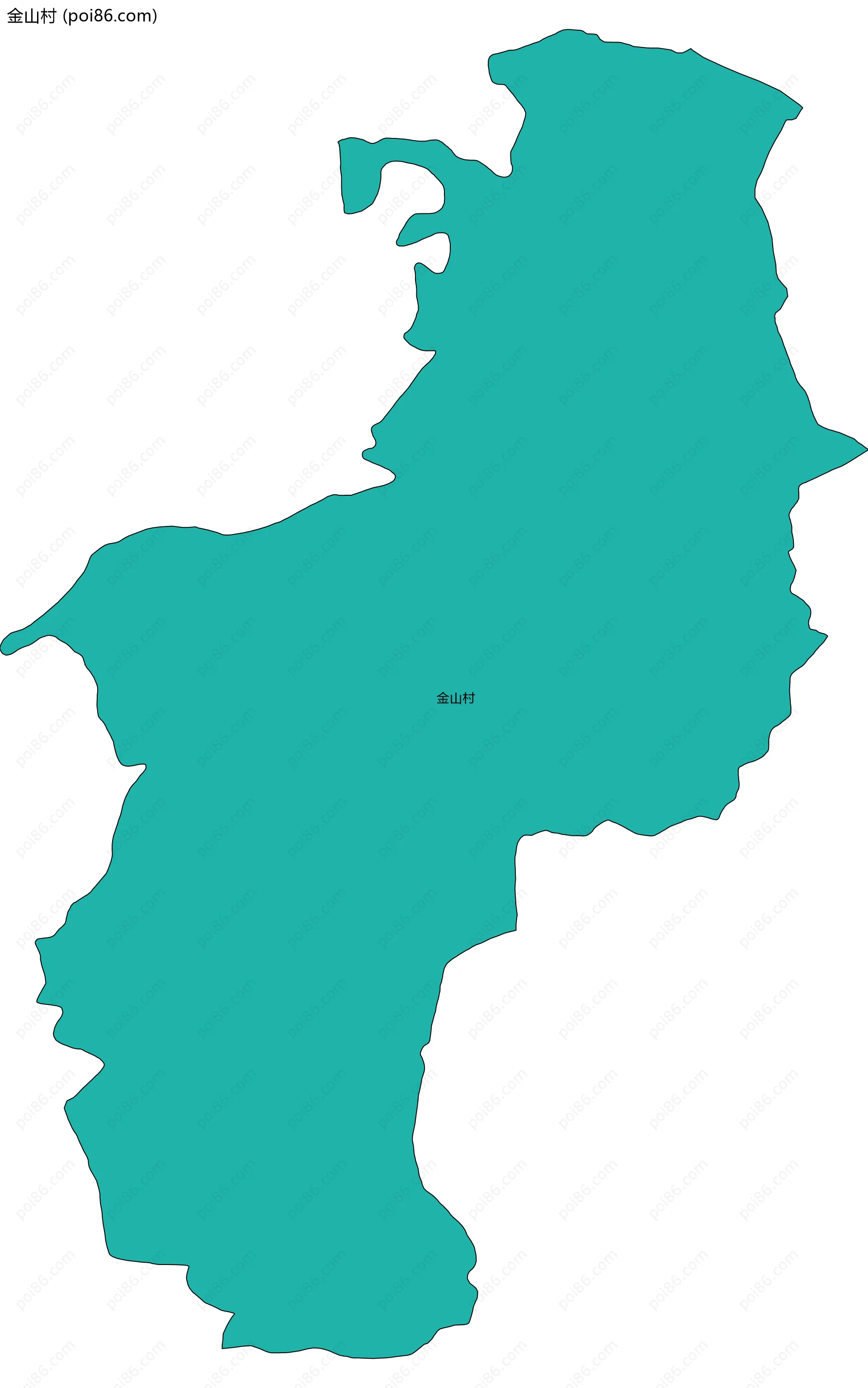 金山村边界地图