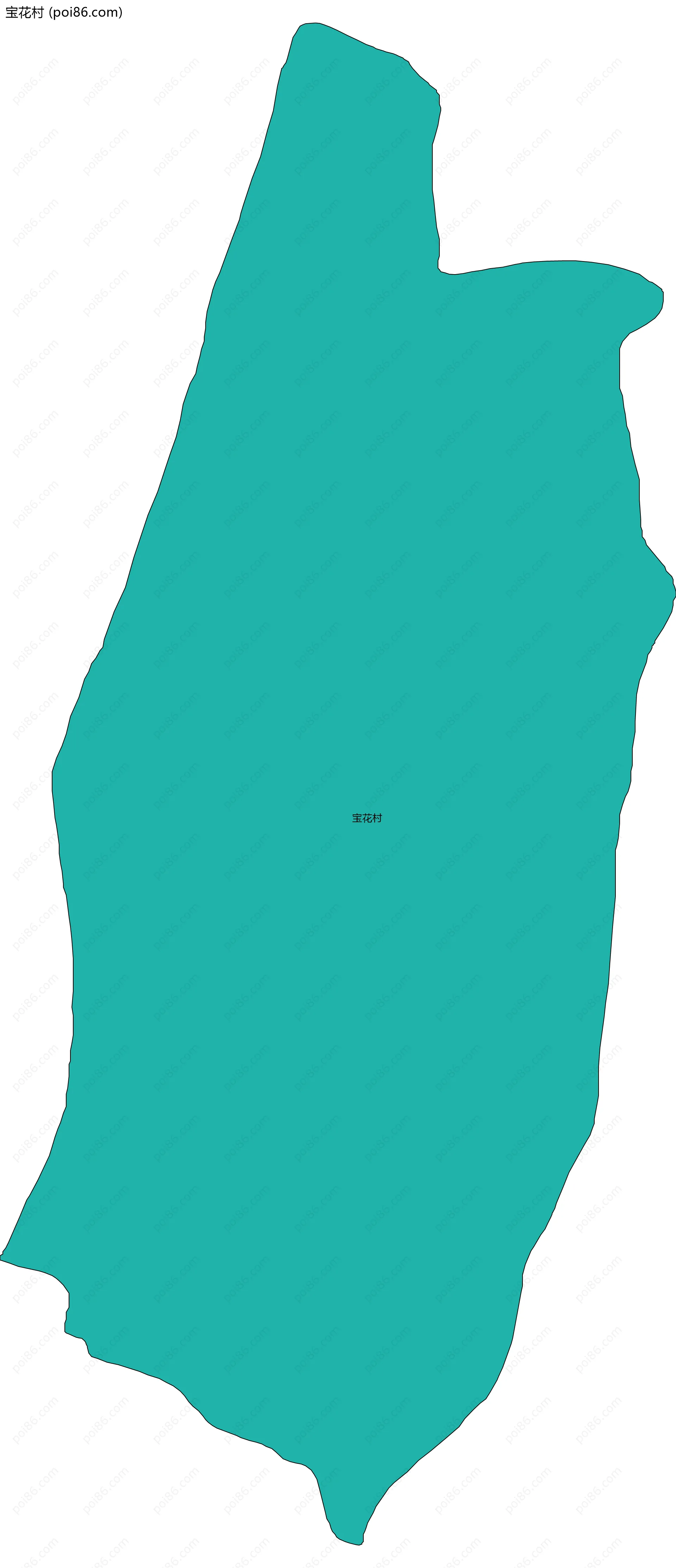 宝花村边界地图