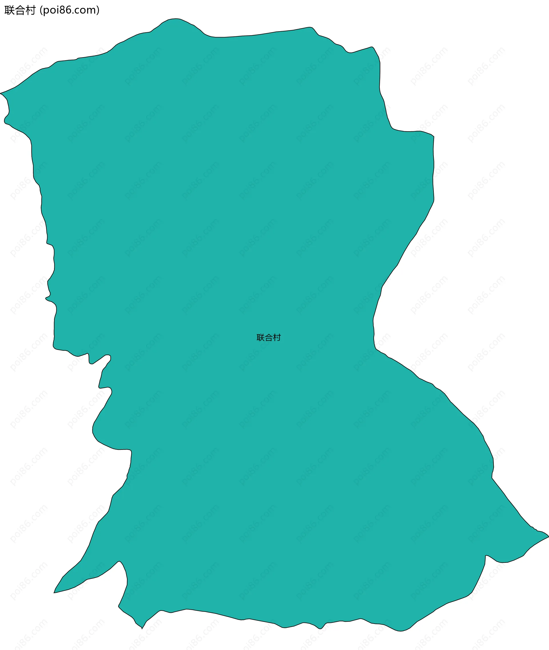 联合村边界地图