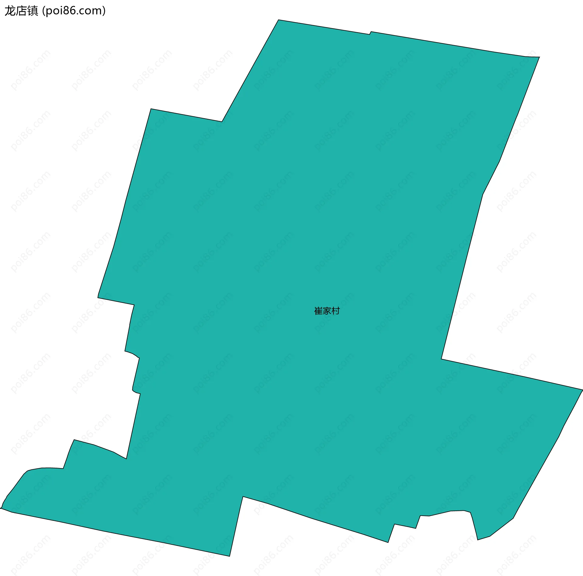 龙店镇边界地图(五级行政区划)