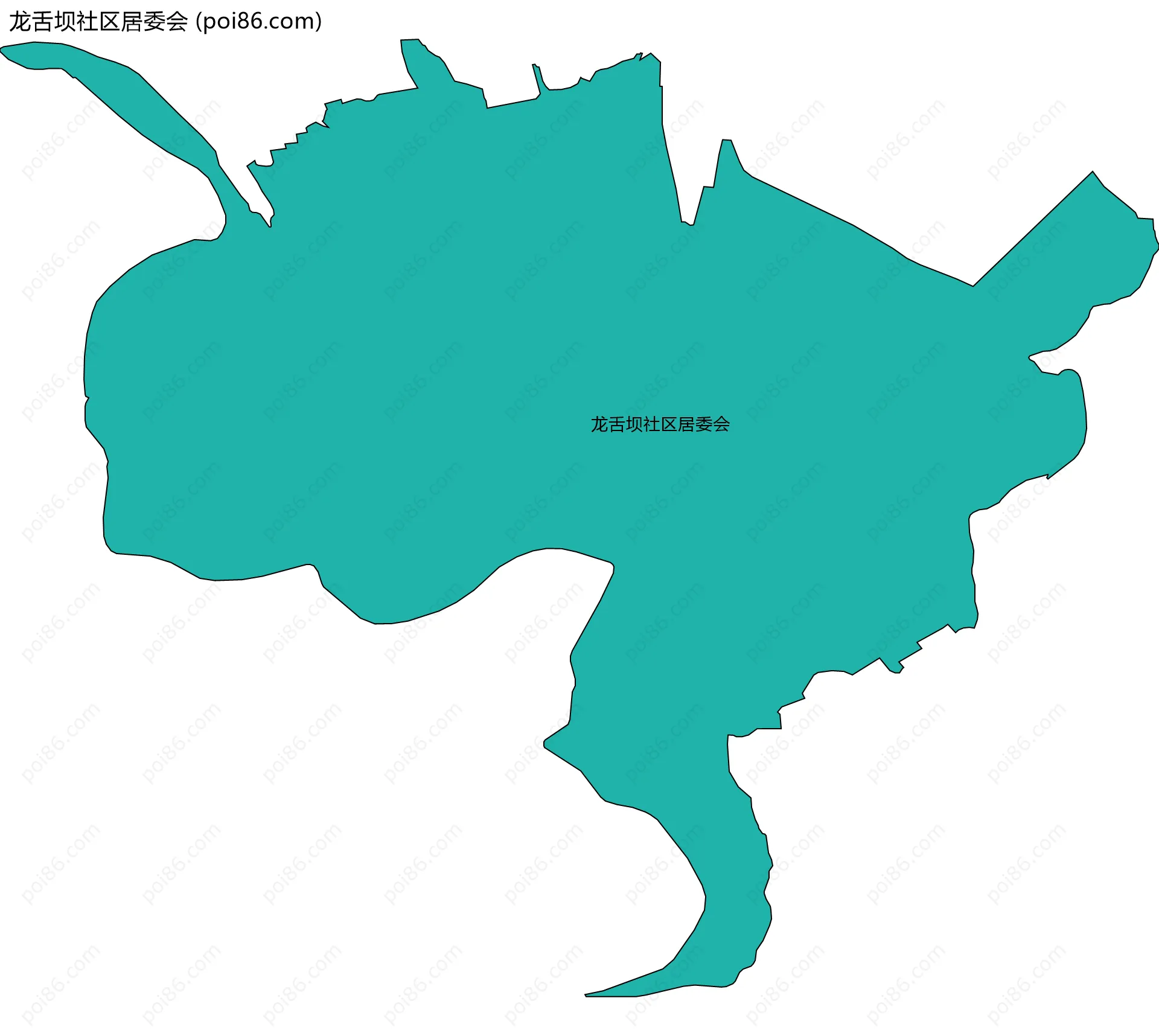 龙舌坝社区居委会边界地图