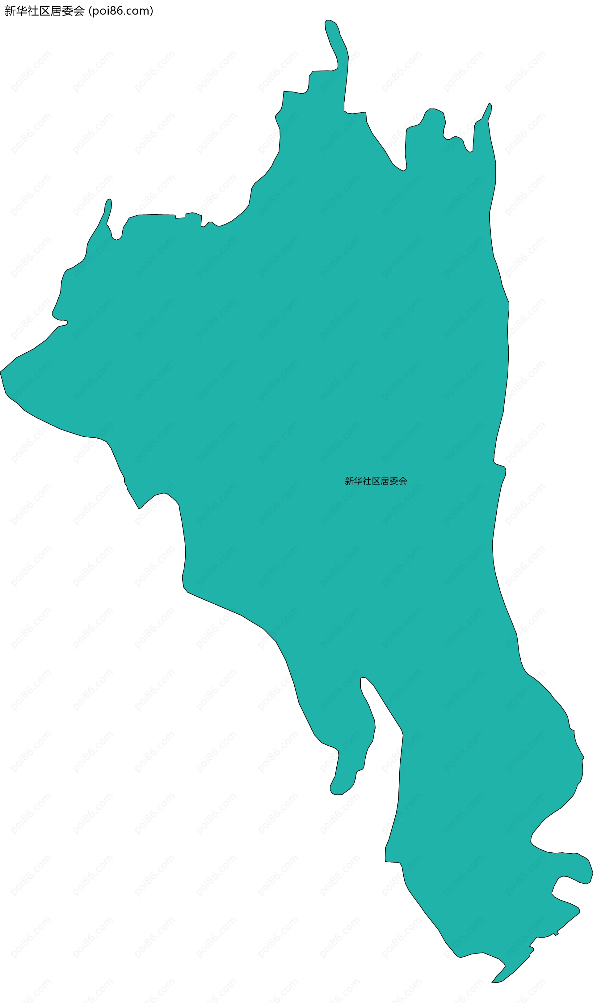 新华社区居委会边界地图