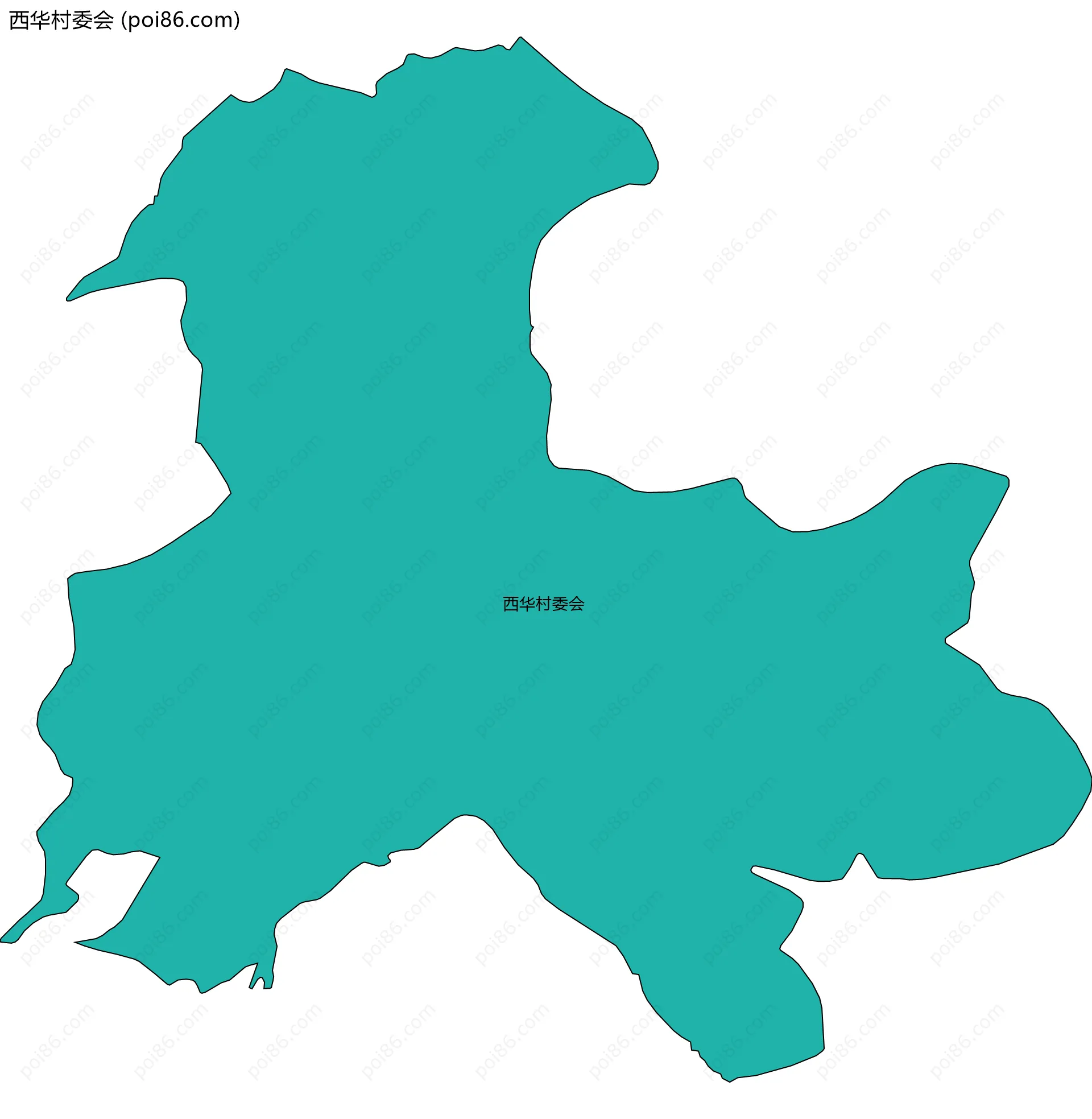 西华村委会边界地图