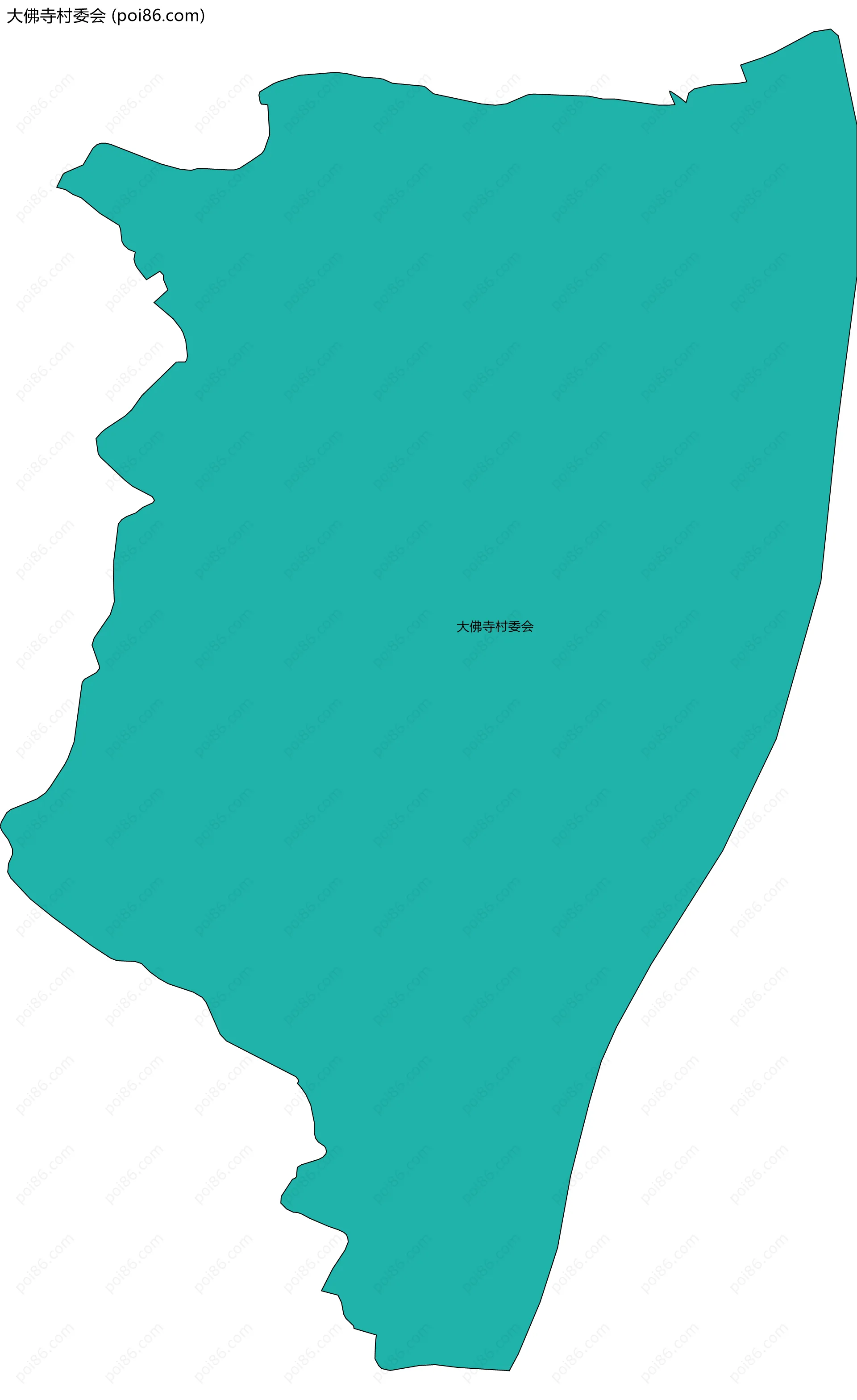 大佛寺村委会边界地图