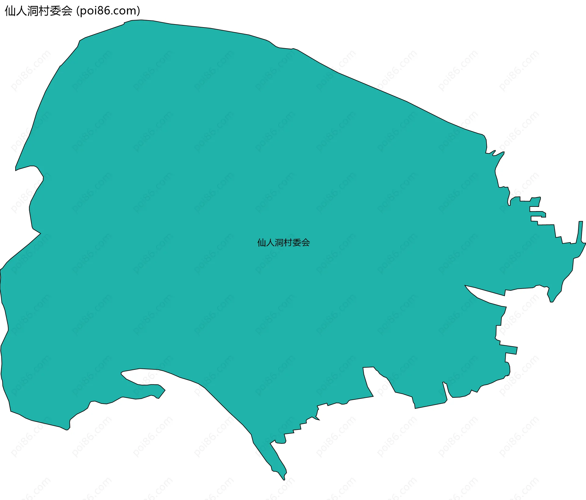 仙人洞村委会边界地图
