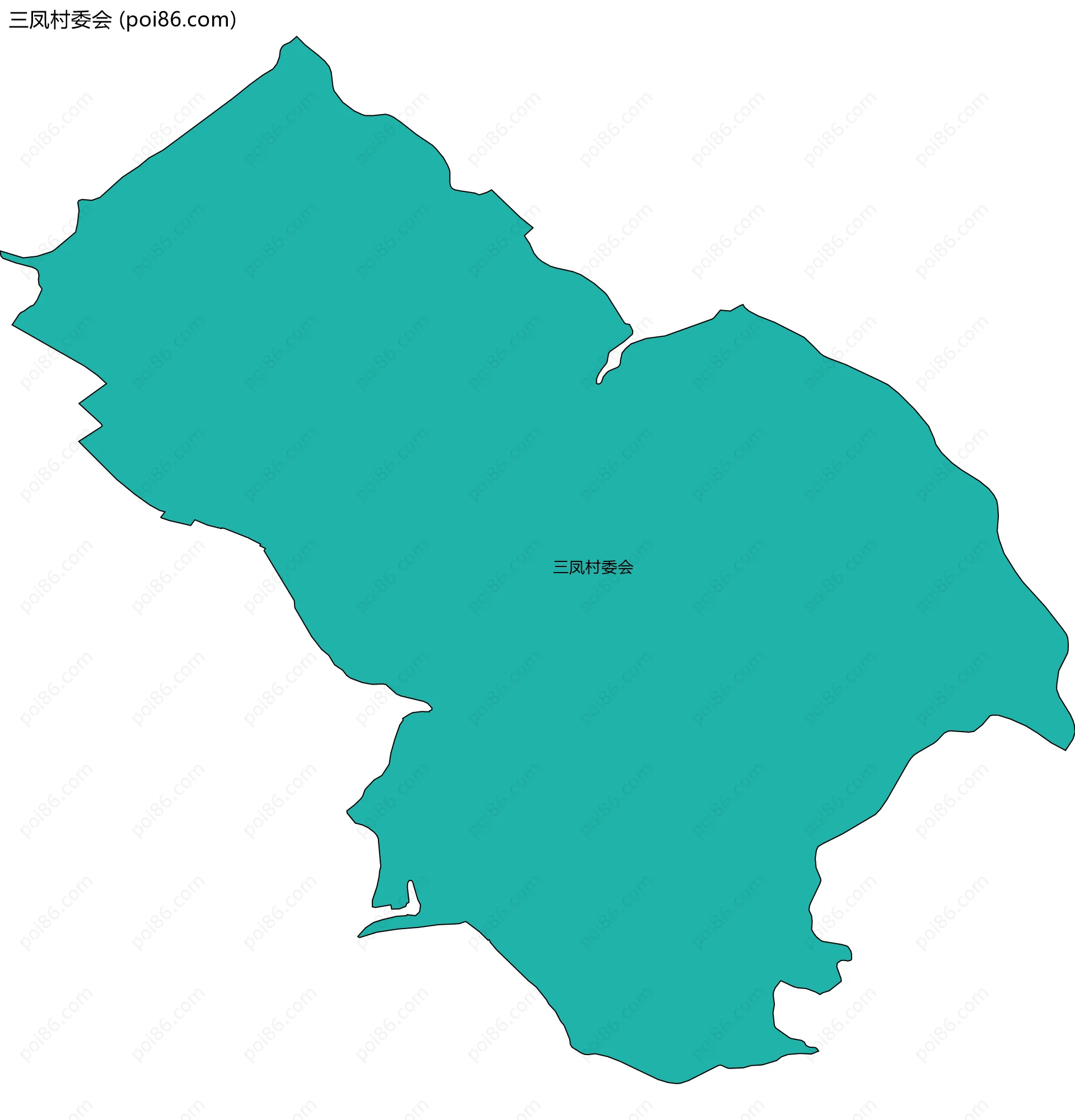 三凤村委会边界地图