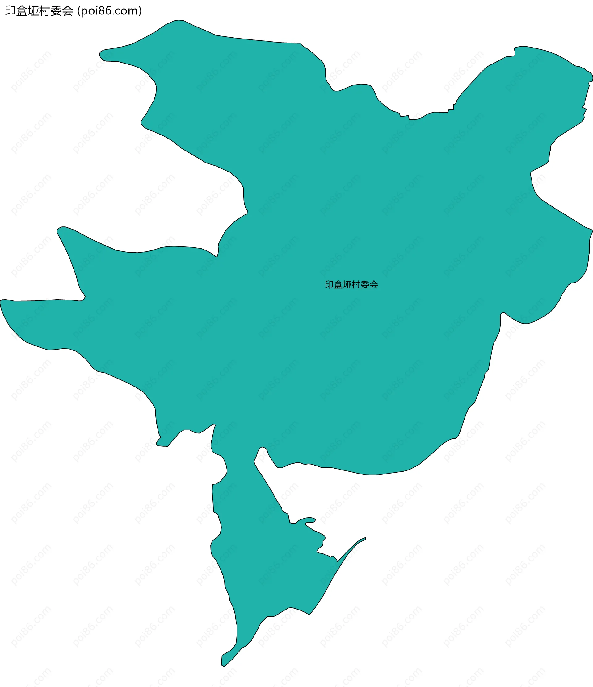 印盒垭村委会边界地图