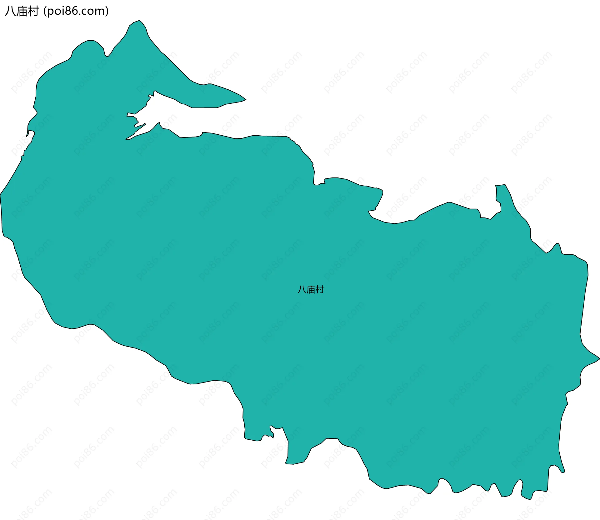 八庙村边界地图