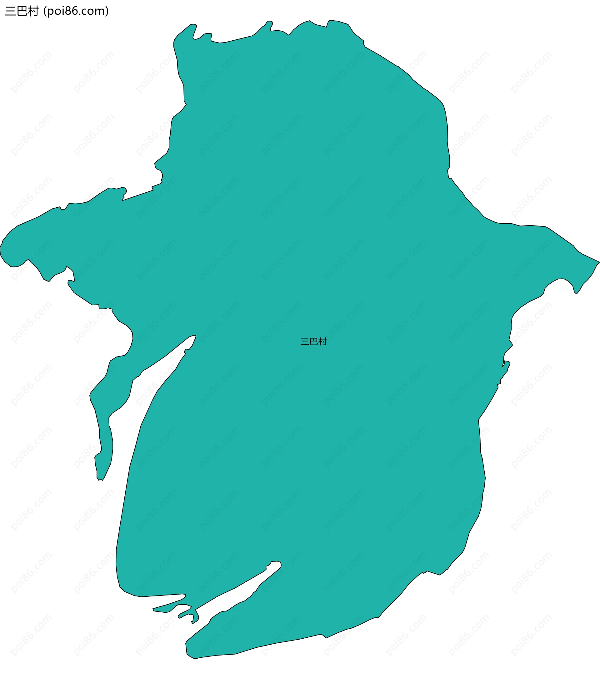 三巴村边界地图