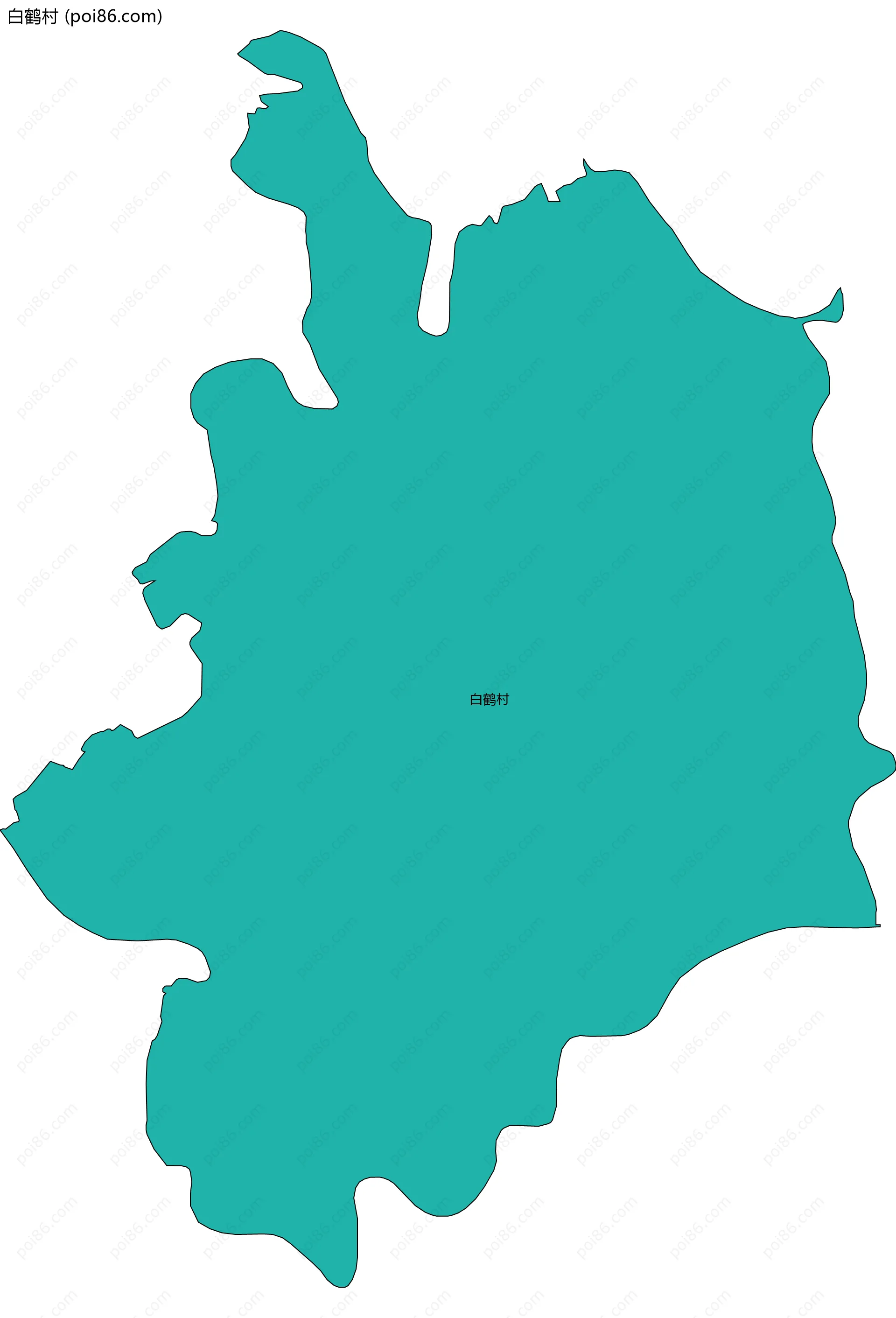 白鹤村边界地图