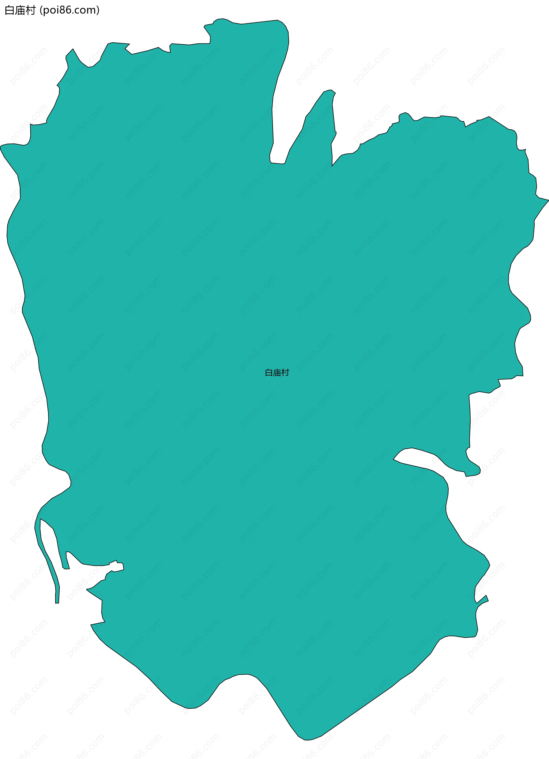 白庙村边界地图