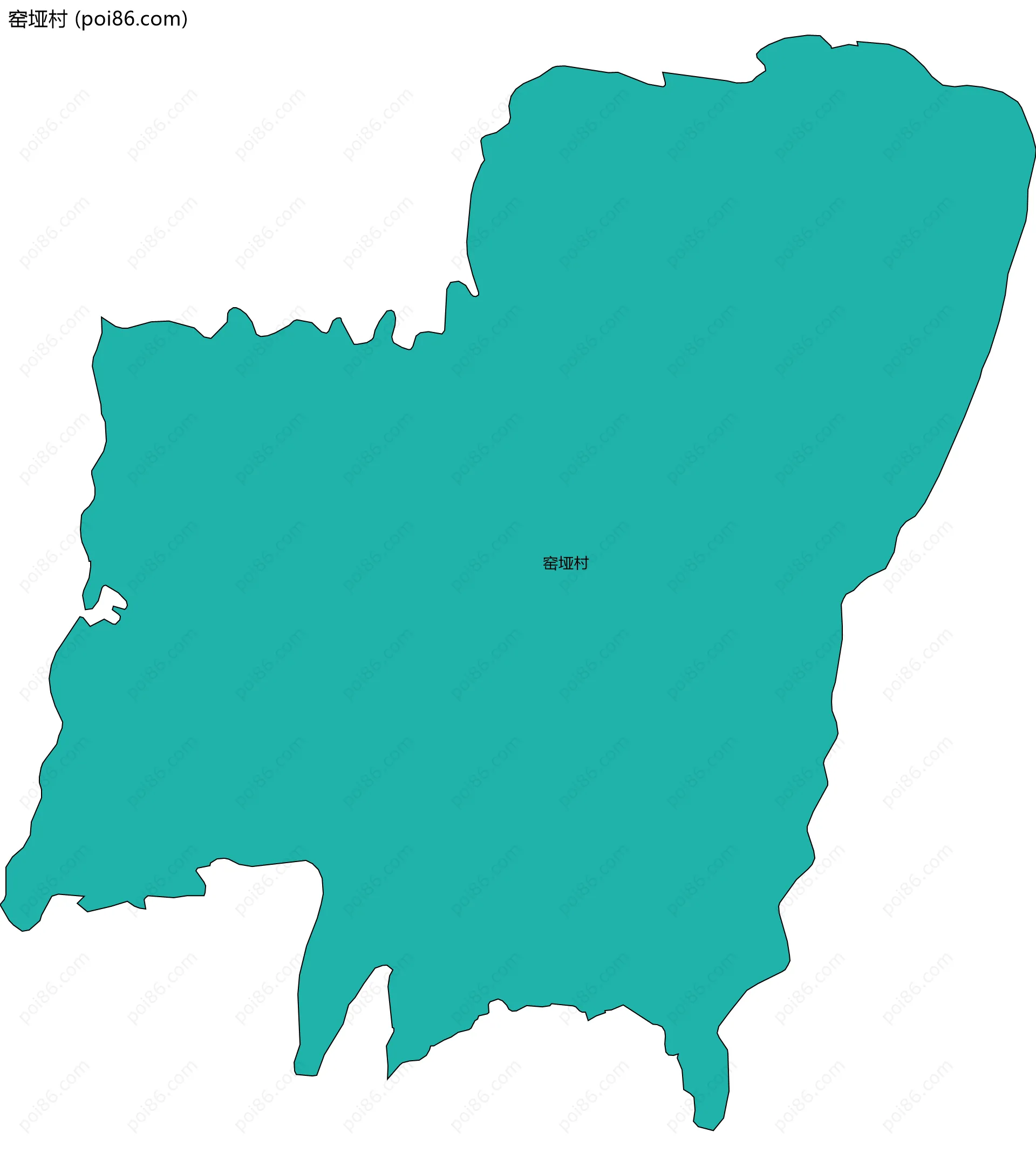 窑垭村边界地图