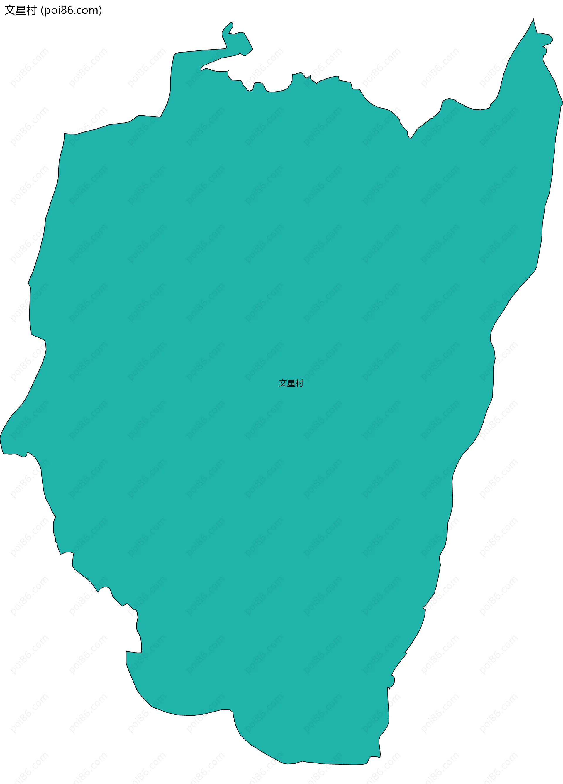 文星村边界地图