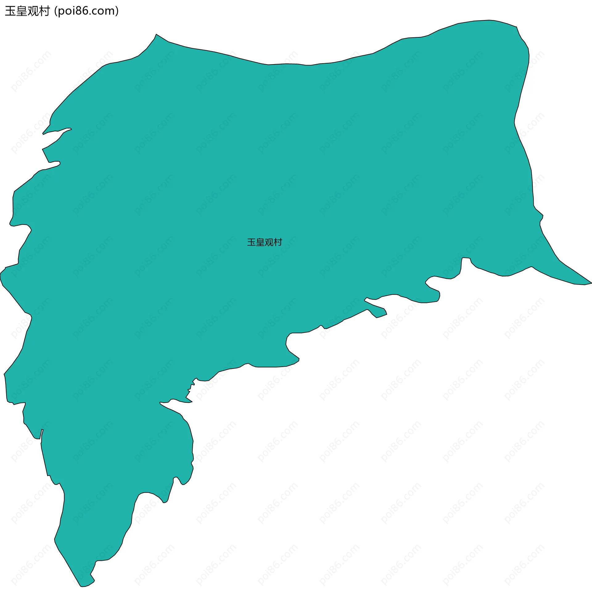 玉皇观村边界地图