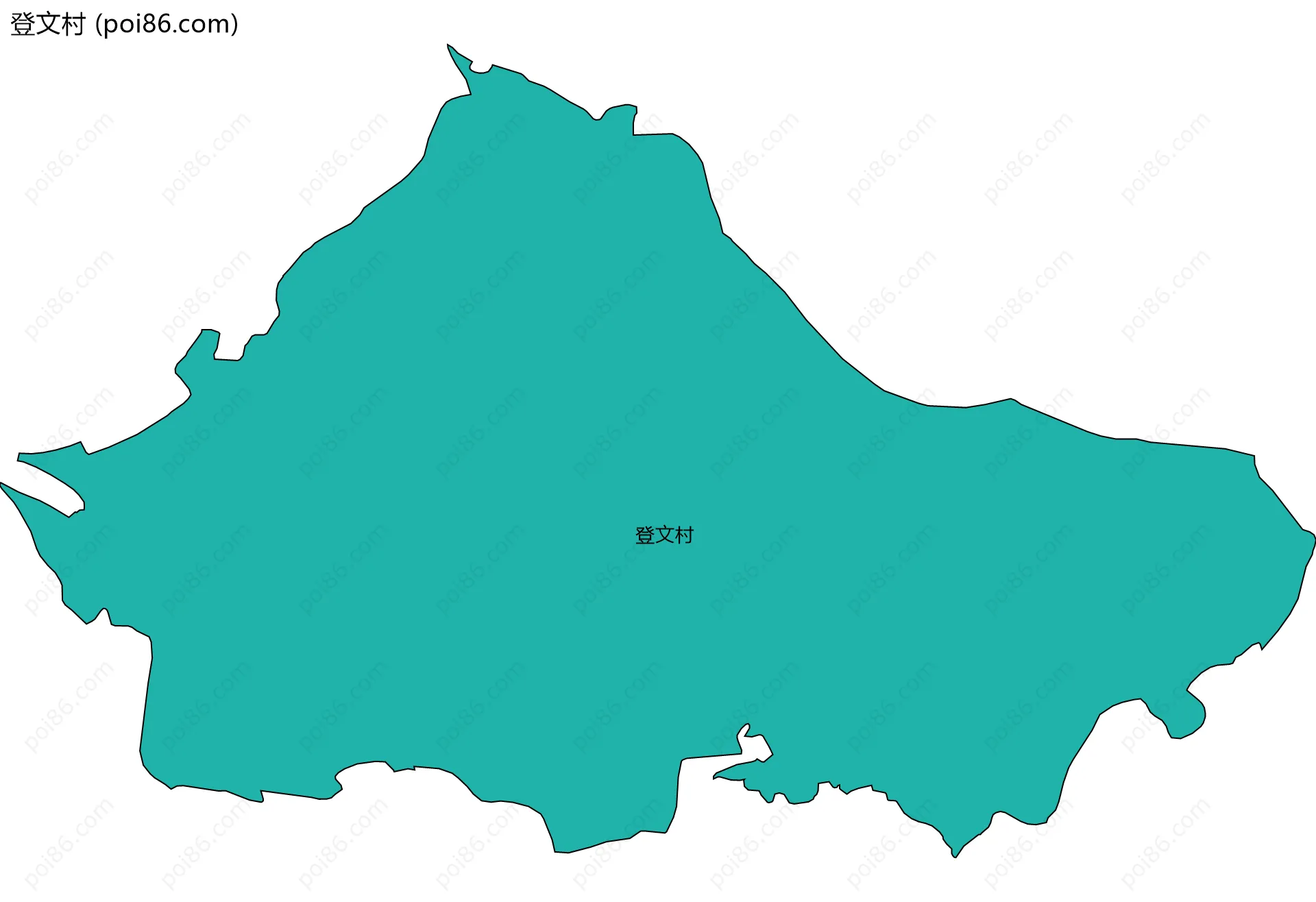 登文村边界地图