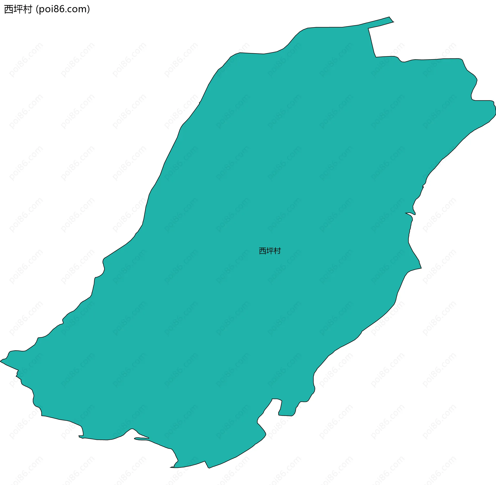 西坪村边界地图