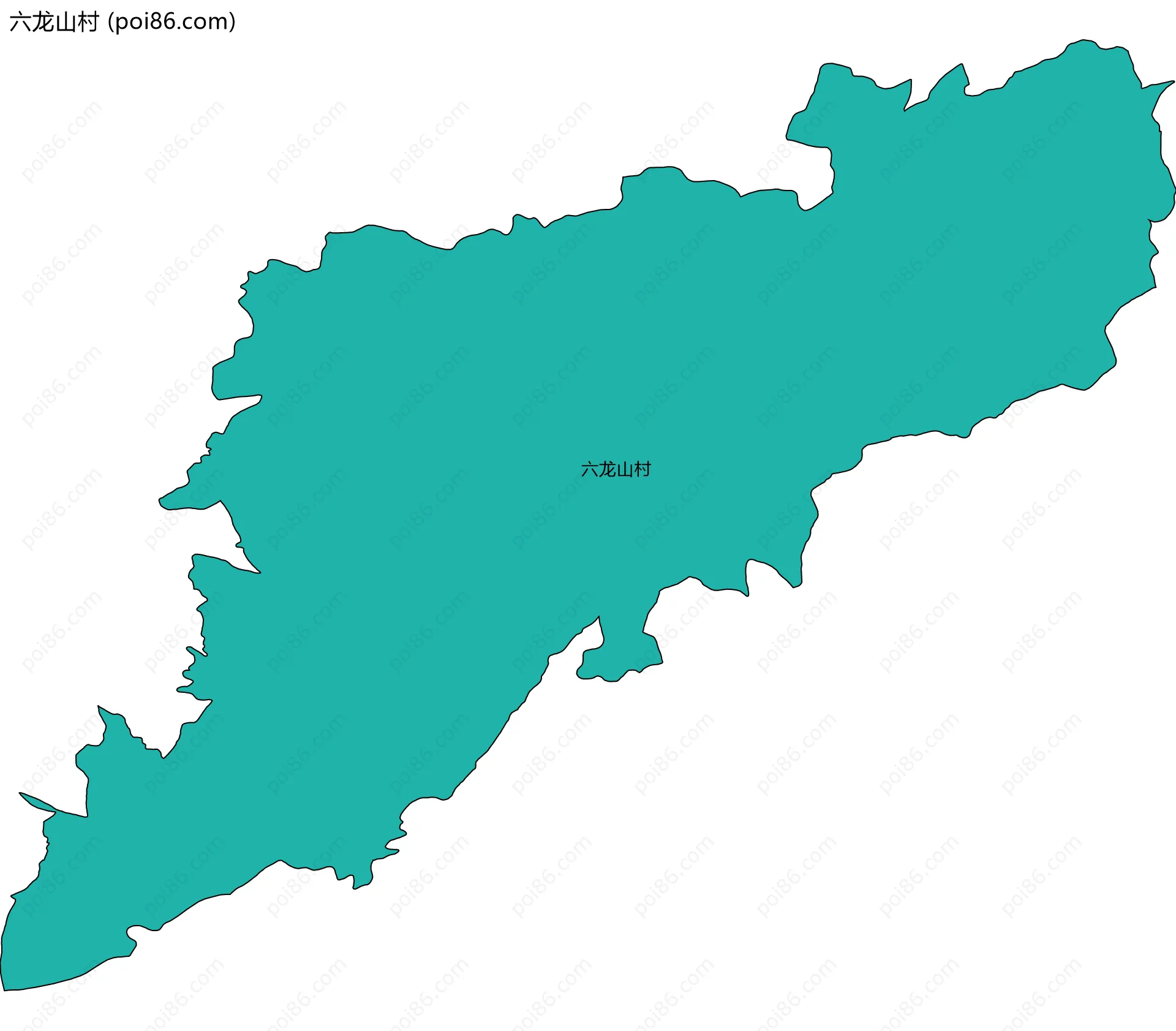 六龙山村边界地图