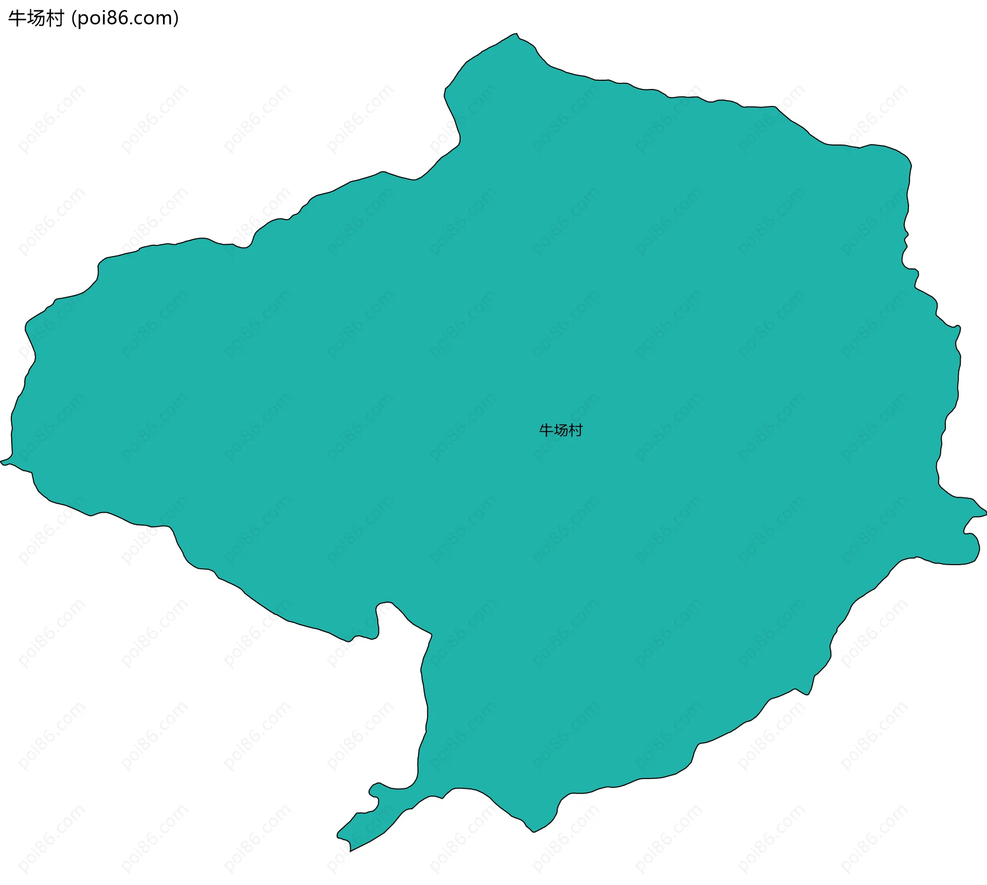 牛场村边界地图