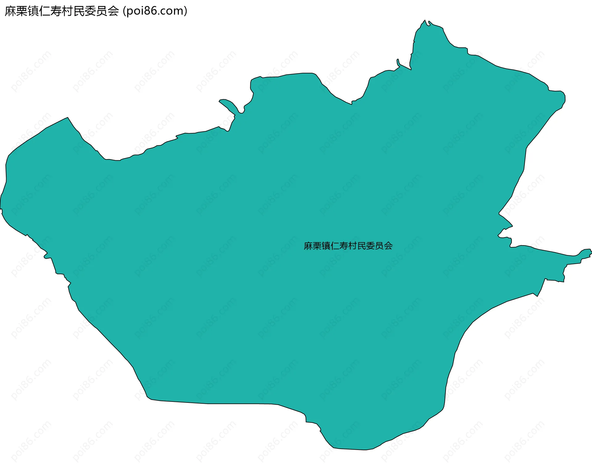 麻栗镇仁寿村民委员会边界地图