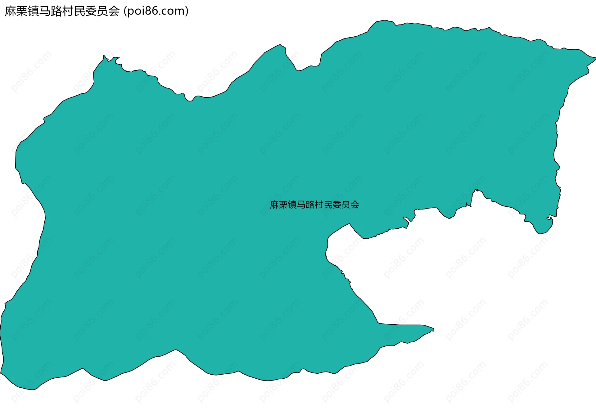 麻栗镇马路村民委员会边界地图