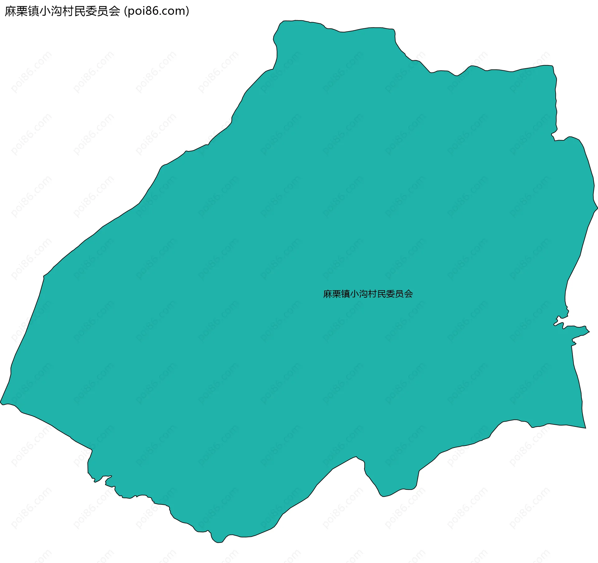 麻栗镇小沟村民委员会边界地图