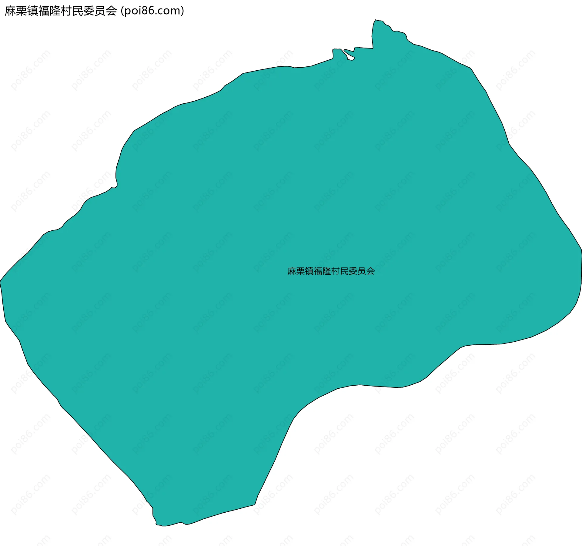 麻栗镇福隆村民委员会边界地图