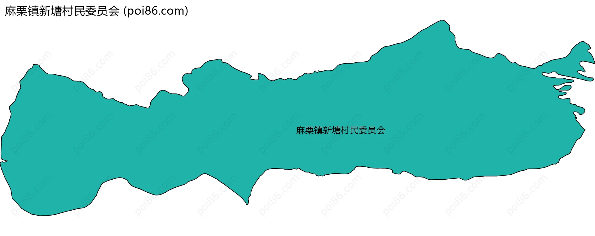 麻栗镇新塘村民委员会边界地图