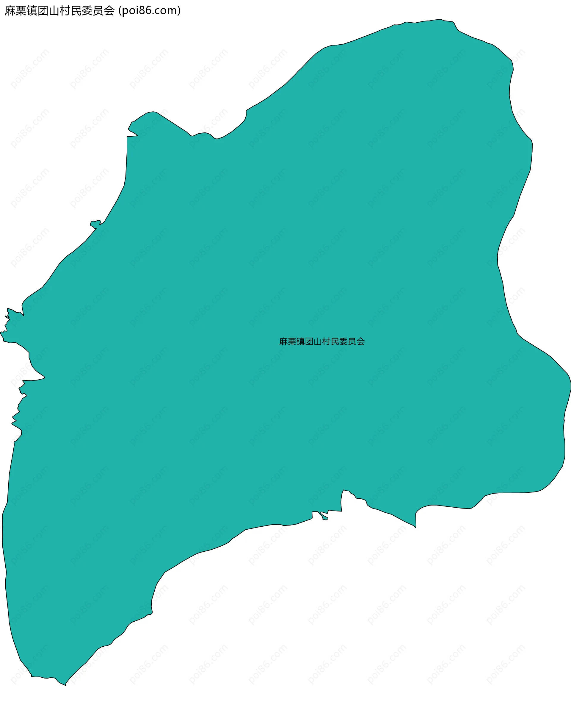 麻栗镇团山村民委员会边界地图