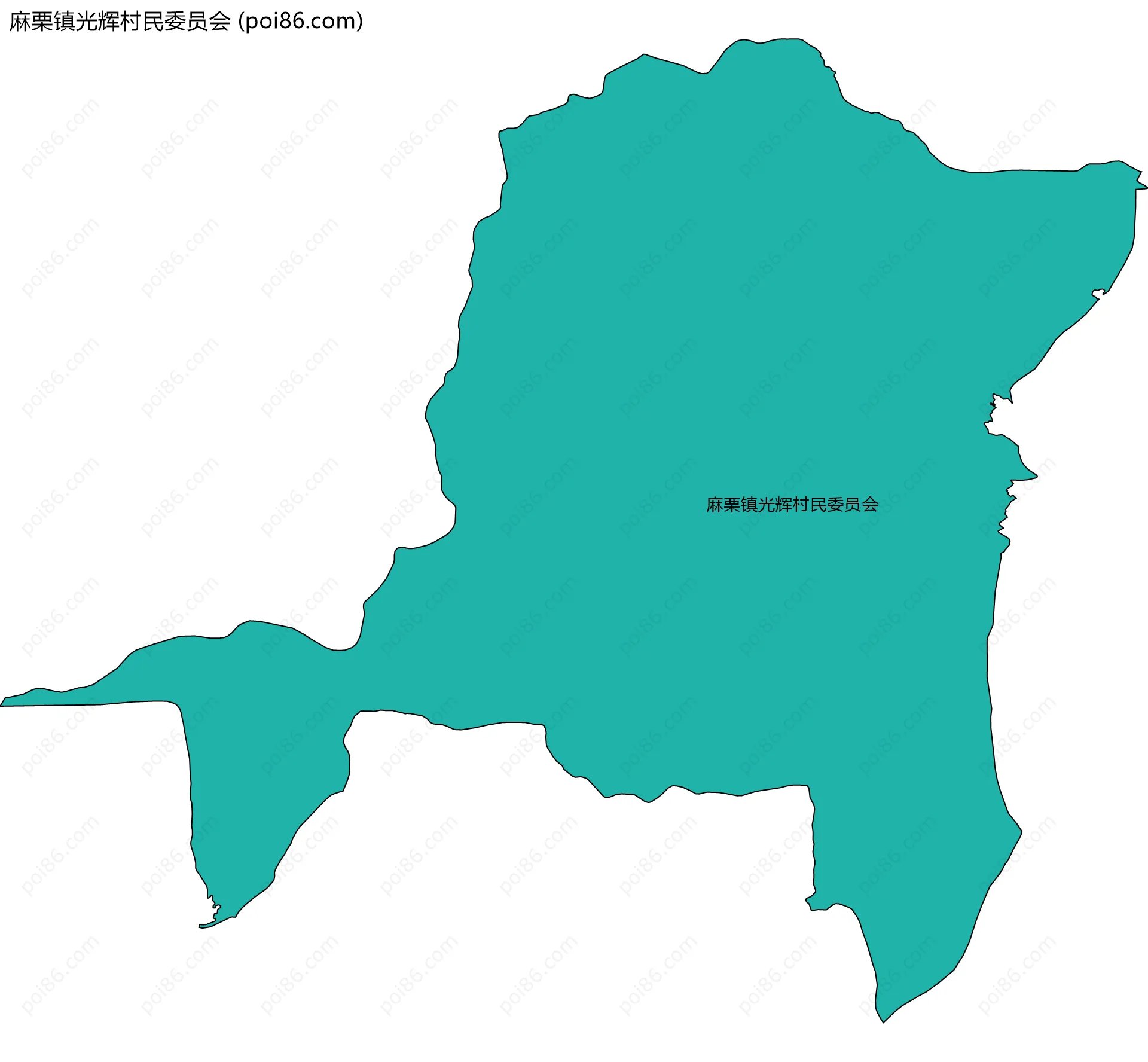 麻栗镇光辉村民委员会边界地图