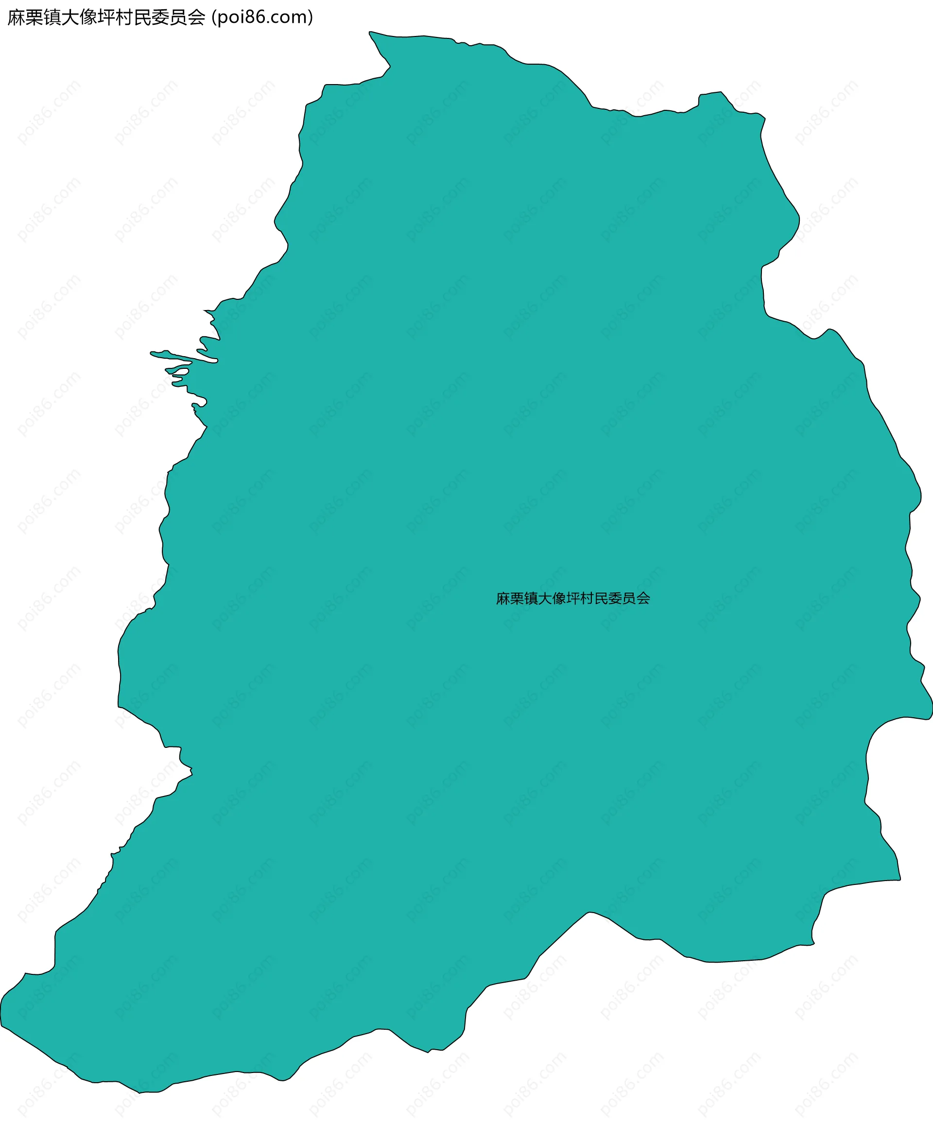 麻栗镇大像坪村民委员会边界地图