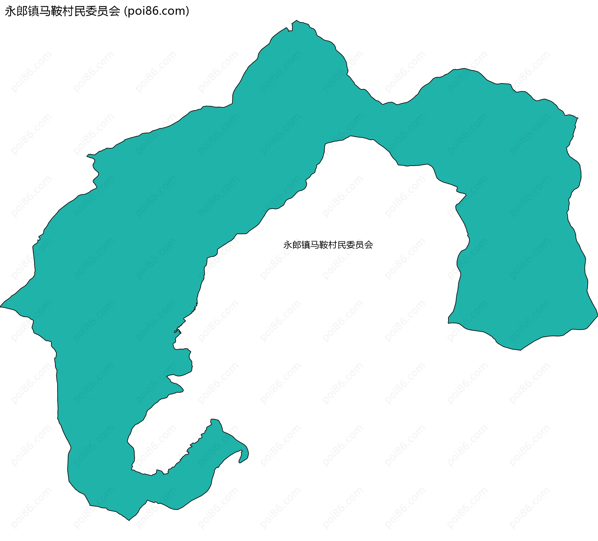 永郎镇马鞍村民委员会边界地图