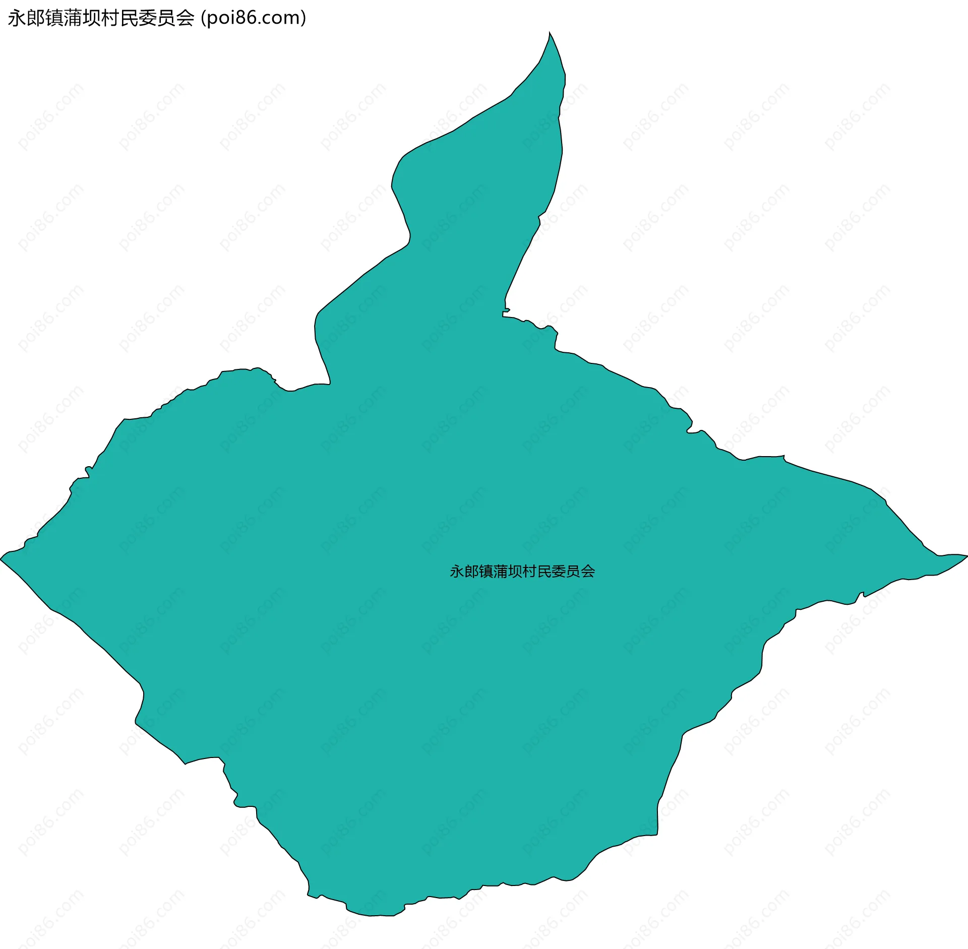 永郎镇蒲坝村民委员会边界地图