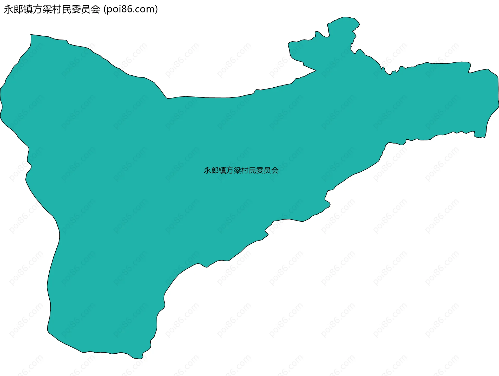 永郎镇方梁村民委员会边界地图
