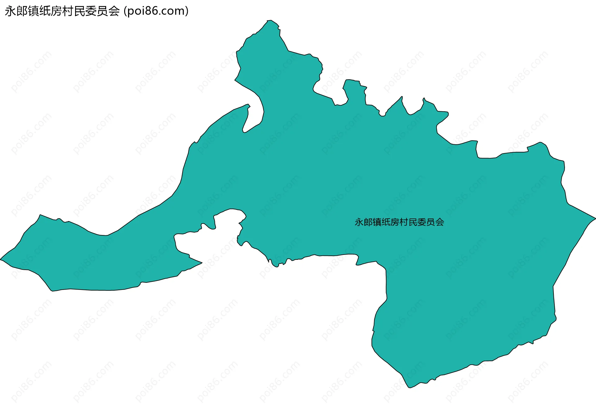 永郎镇纸房村民委员会边界地图
